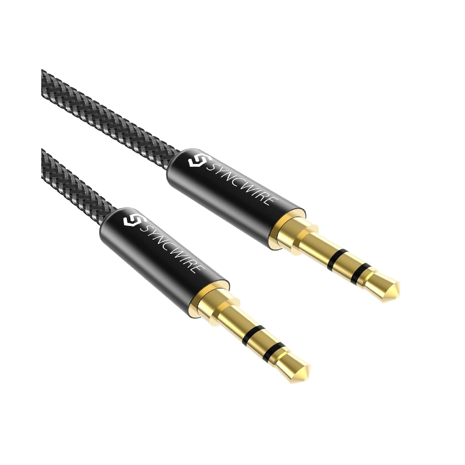 Syncwire 3.5mm Aux Cable 3.3ft Nylon Braided Audio Cable for Car Stereo