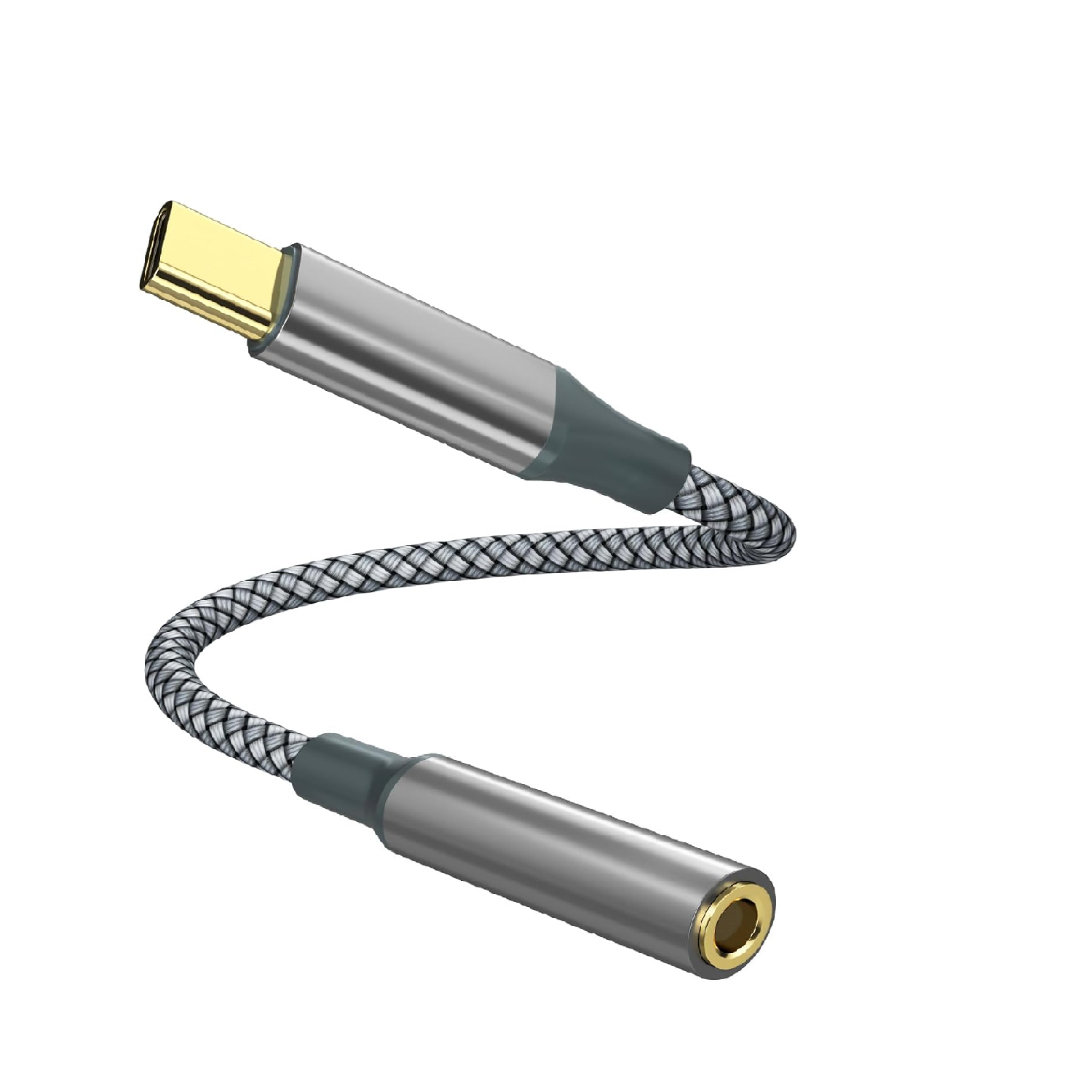USB C to Aux Adapter Cable 3.5mm Jack for iPhone/Samsung (2 Pack)