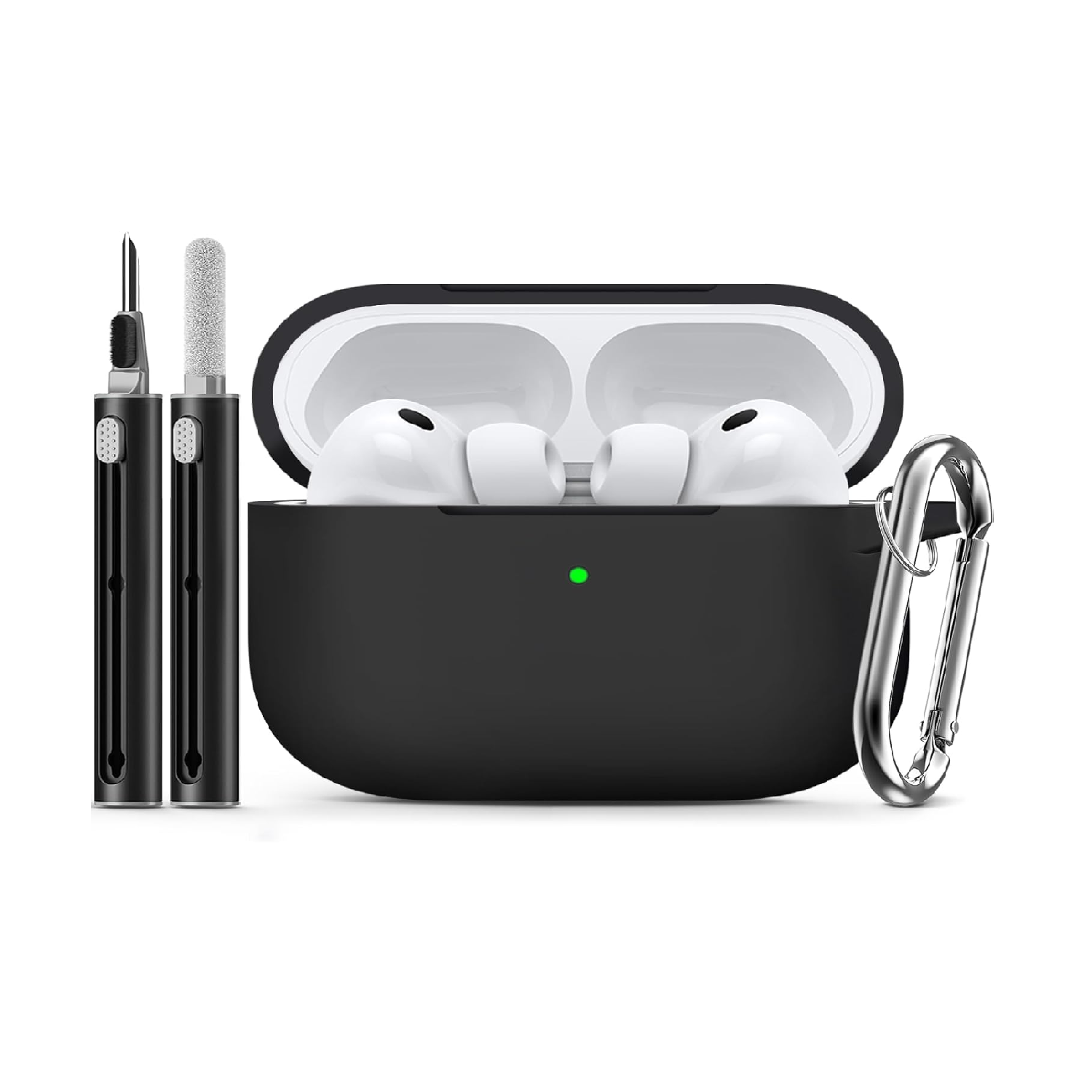 Inesore AirPods Pro 3 Case Cover with Cleaning Kit, Silicone Black