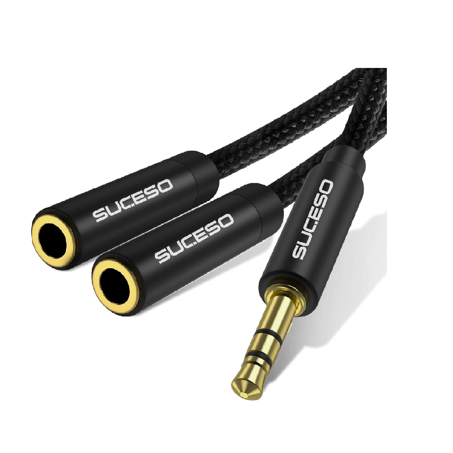 Premium 3.5mm Headphone Splitter Adapter, Dual Audio Jack Y Cable