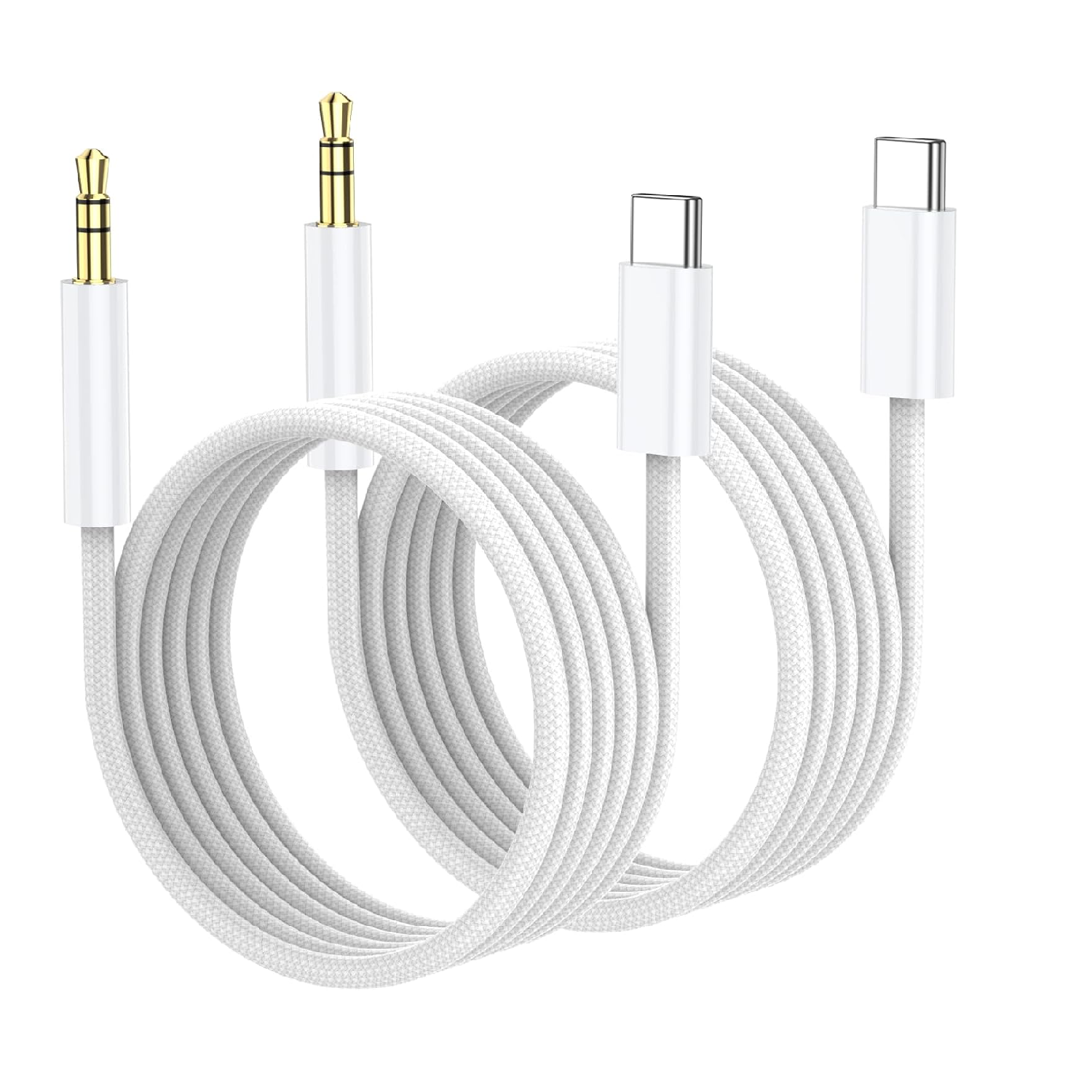 USB-C to 3.5mm AUX Audio Cable 1M Car Stereo Cord for iPhone 17 16 15 Galaxy S25 S24 S23 Pixel Headphone Adapter