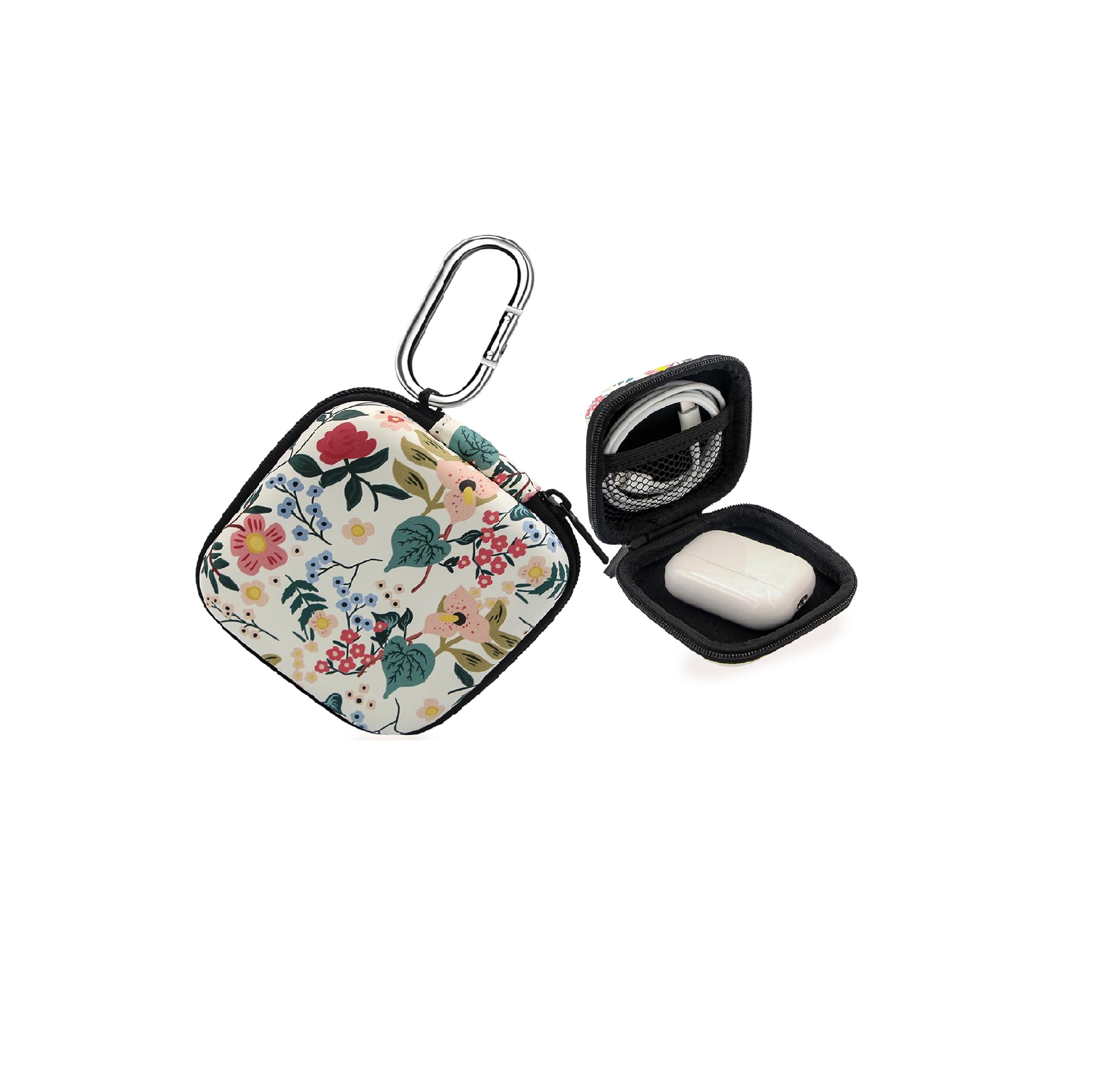 Flower Earbud Case Hard EVA Shockproof Bag for AirPods & Galaxy Buds