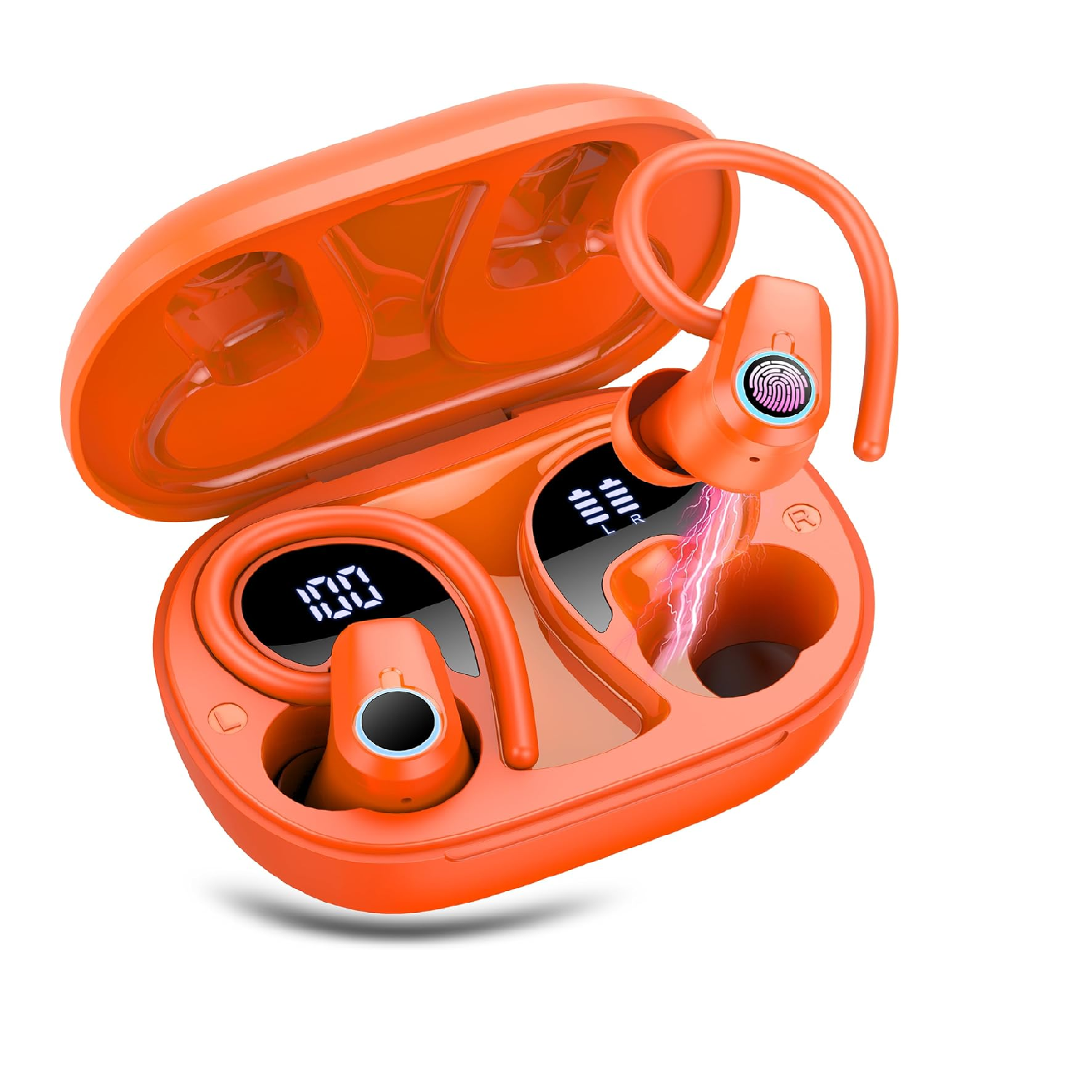 Wireless Earbuds Bluetooth 5.3 ENC Mic 50H LED Display Sport IP7 Earbuds