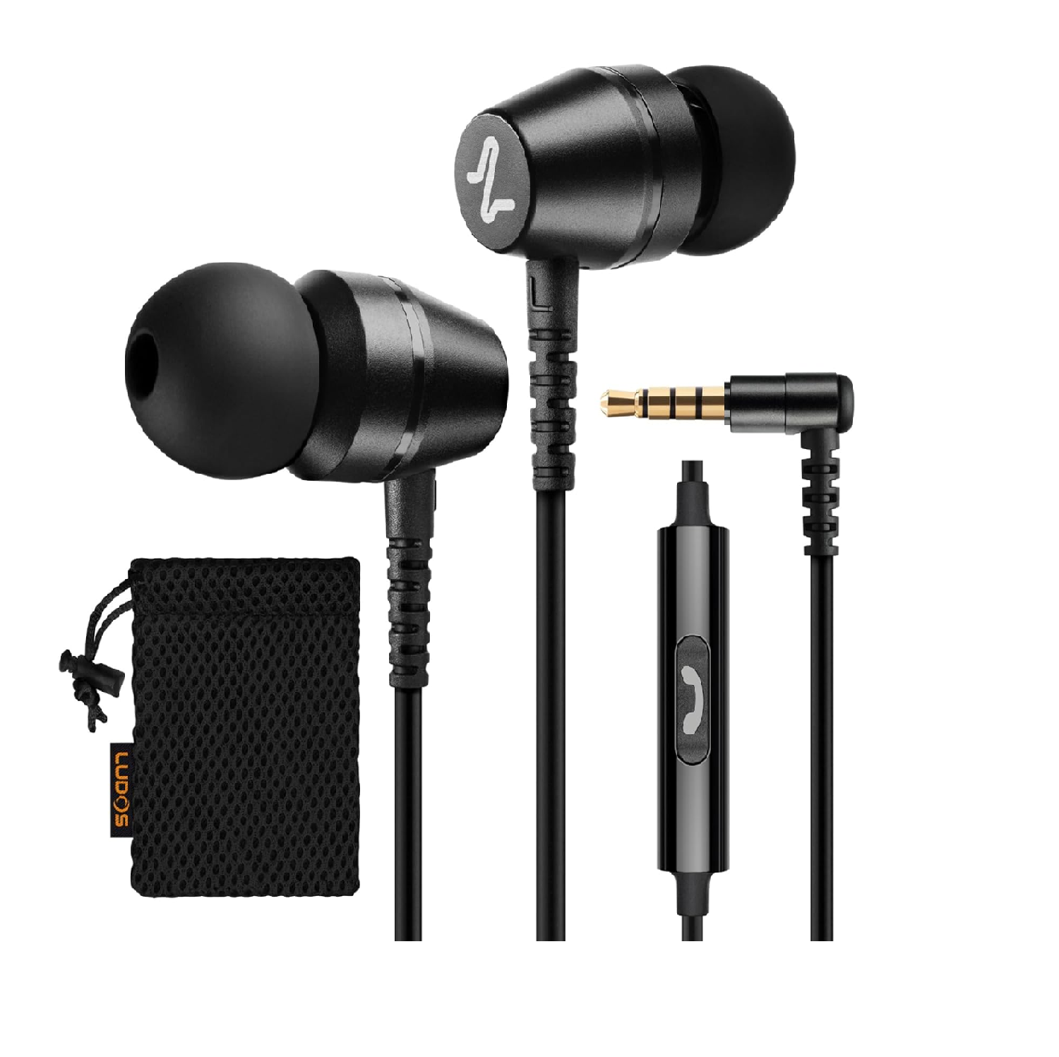 Ludos OMNITONE Wired Earbuds with Mic | Noise Isolating 3.5mm Jack, 5Y
