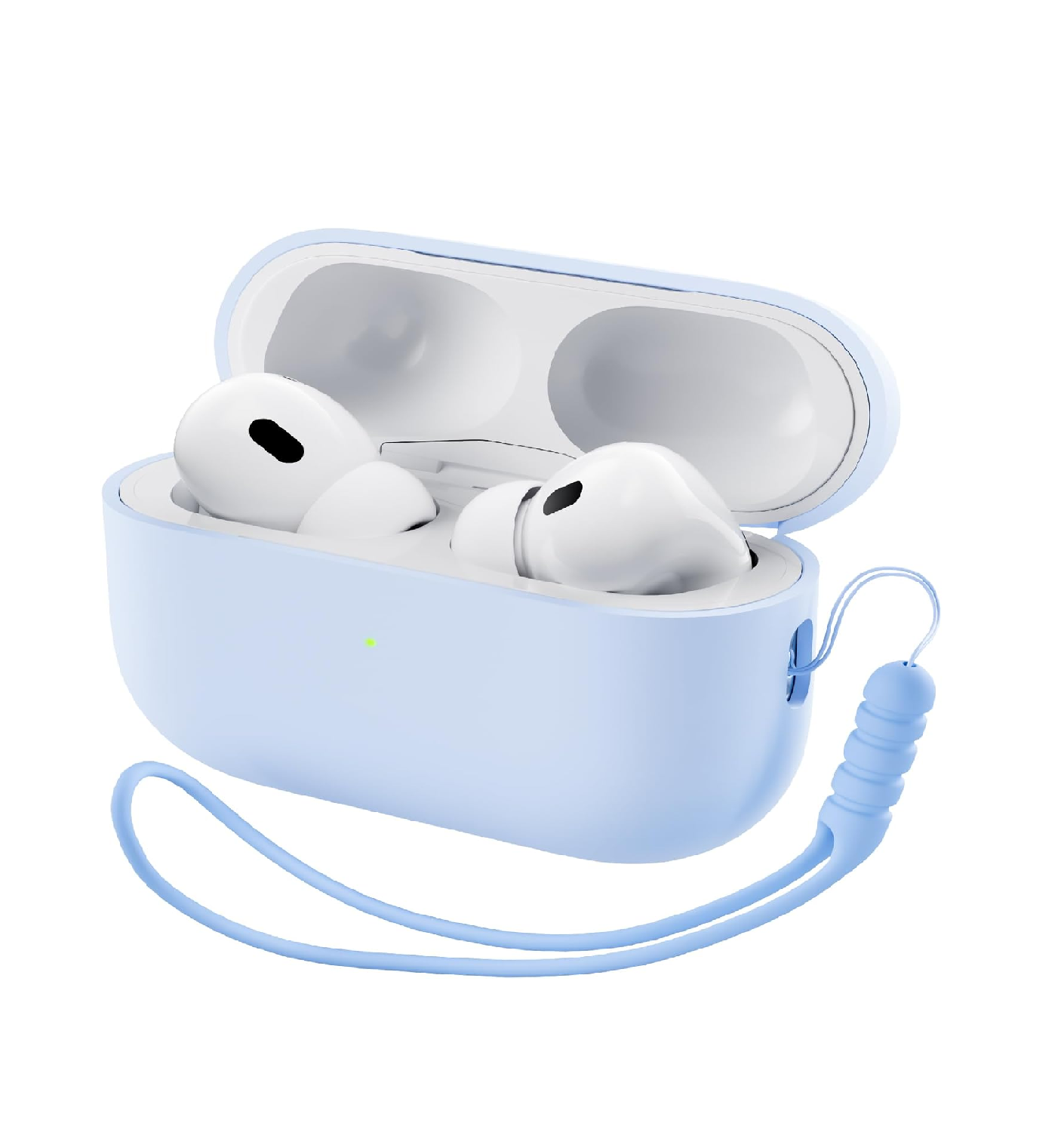 ORNARTO AirPods Pro 2 Case, Liquid Silicone Cover with Lanyard Pink
