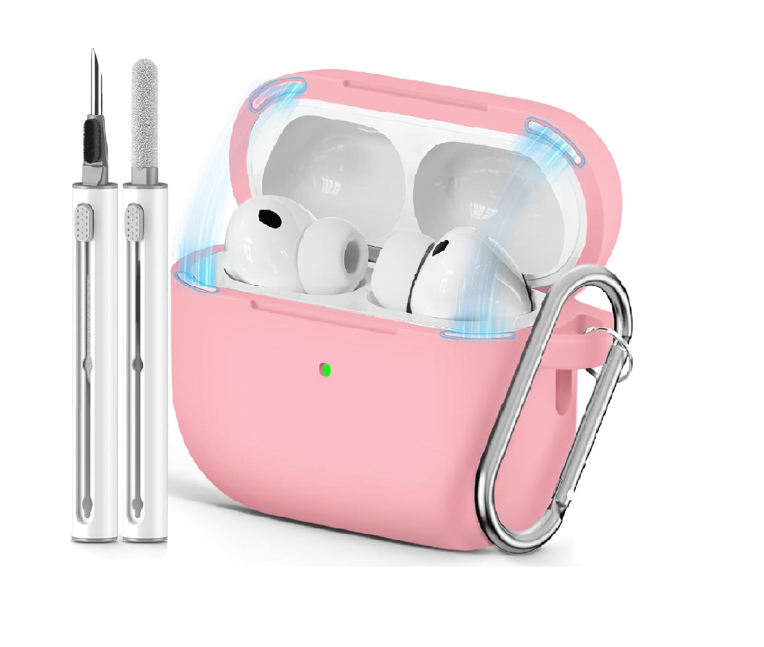 Inesore AirPods Pro 3 Case with Cleaning Kit Silicone Cover Black Protective