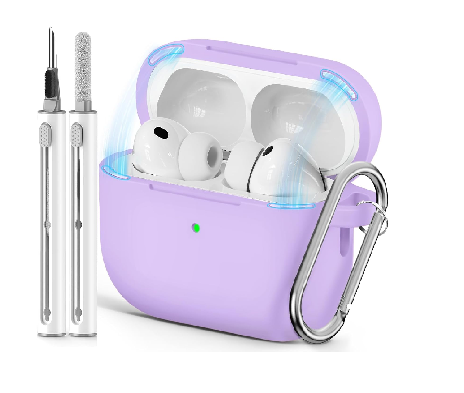Inesore AirPods Pro 3 Case with Cleaning Kit Silicone Cover Black Protective