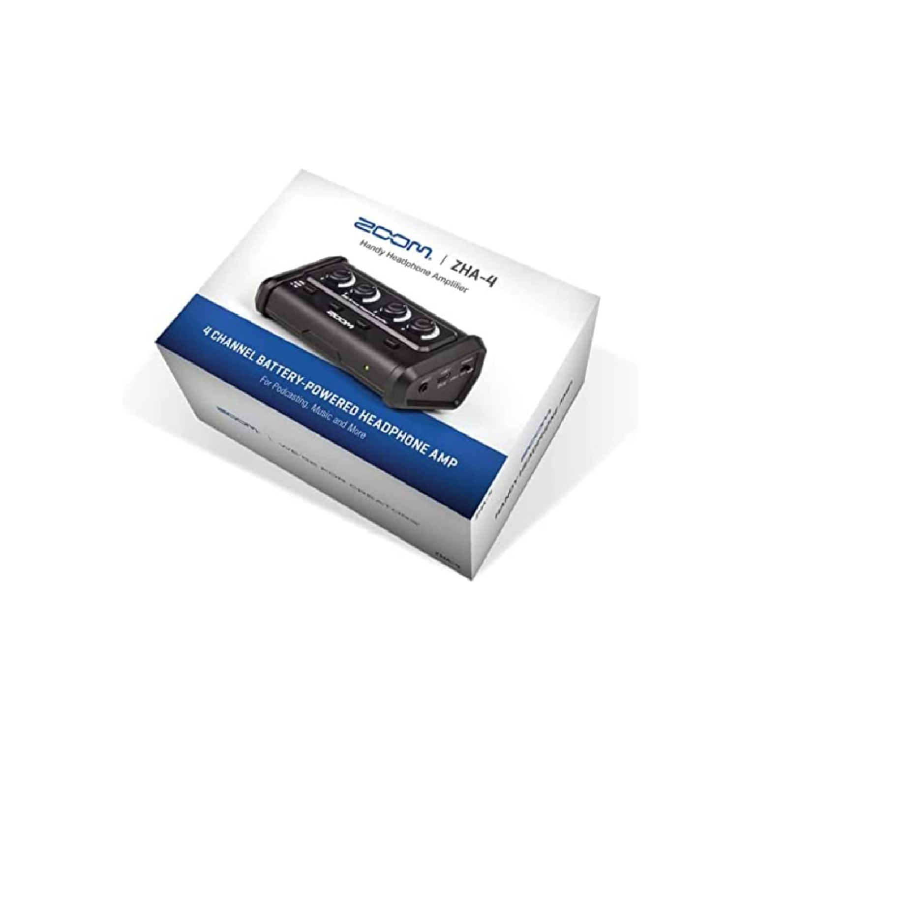 ZOOM ZHA-4 Mobile Headphone Amplifier, 4-Channel 3.5mm Audio Amp
