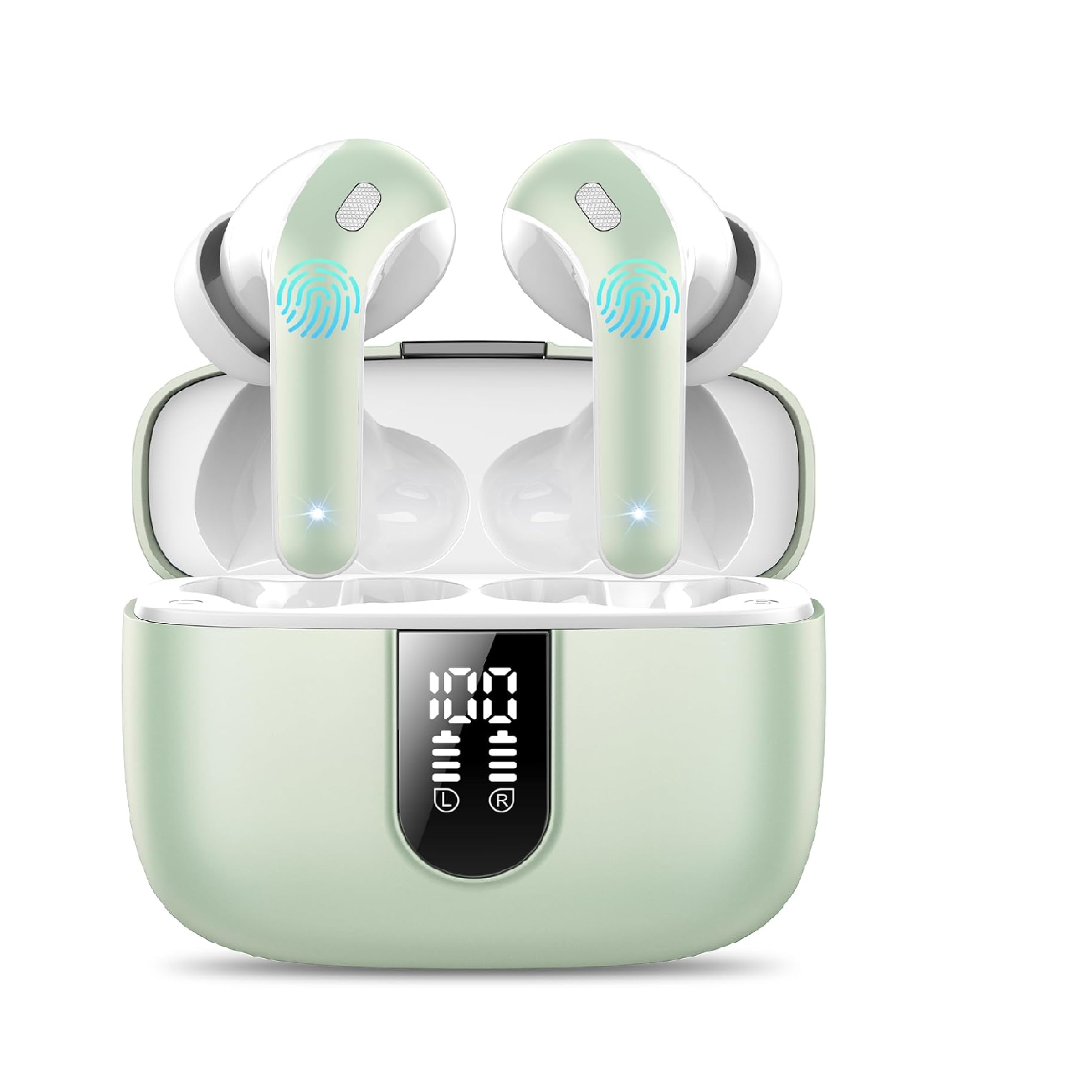 Bluetooth 5.3 Wireless Earbuds, 50H Playtime, ENC Noise Cancelling