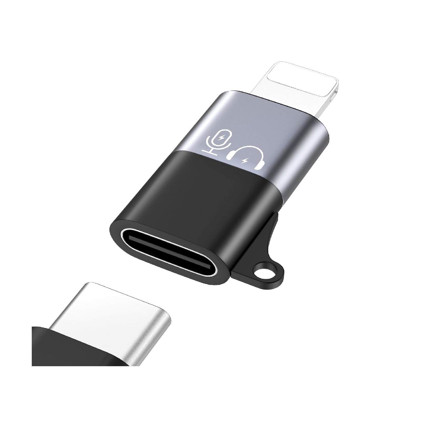 Lightning to USB-C Audio Adapter with Charging for iPhone & Mic
