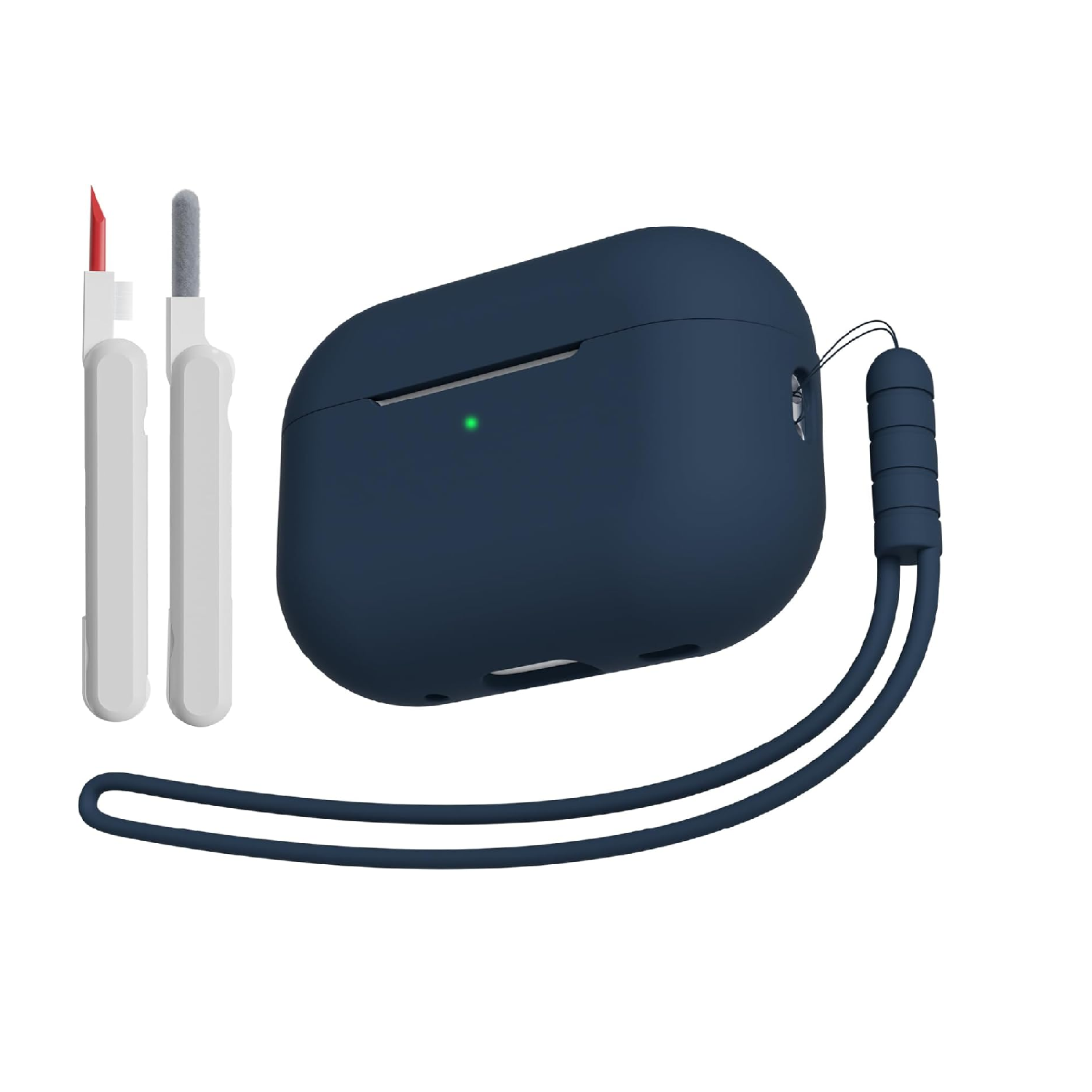 AirPods Pro 2 Case Cover, Soft Silicone Shockproof Case Midnight Blue