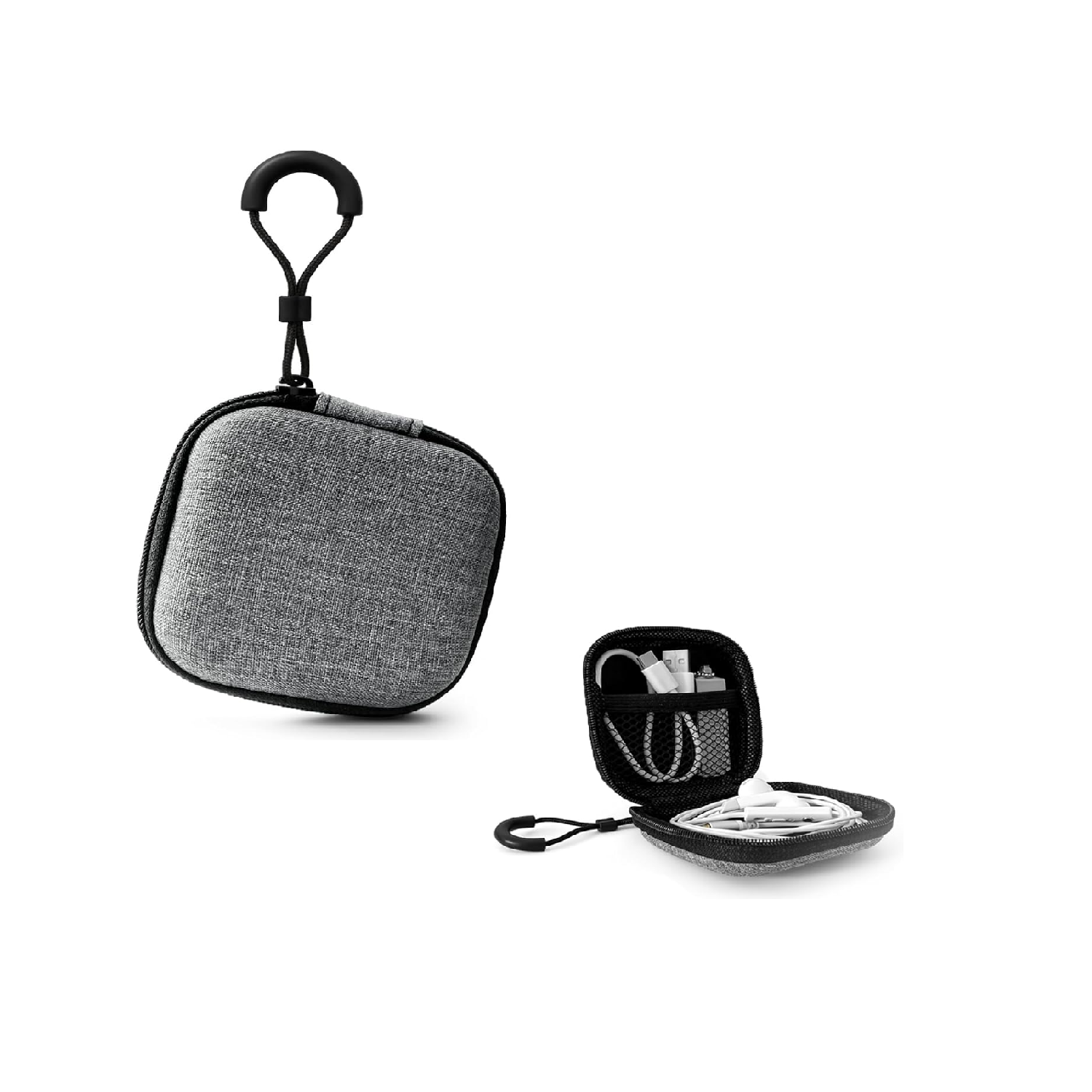 EVA Headphone Storage Case Portable Shockproof Zip Carrying Pouch