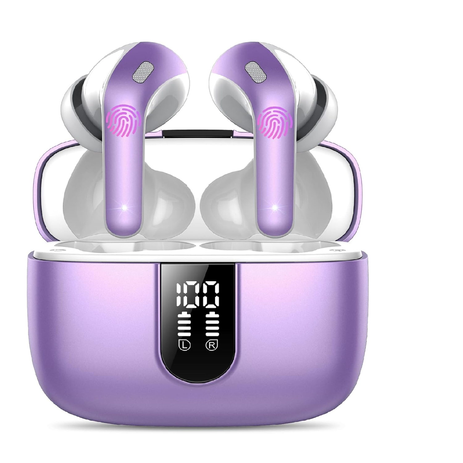 Bluetooth 5.3 Wireless Earbuds, 50H Playtime, ENC Noise Cancelling
