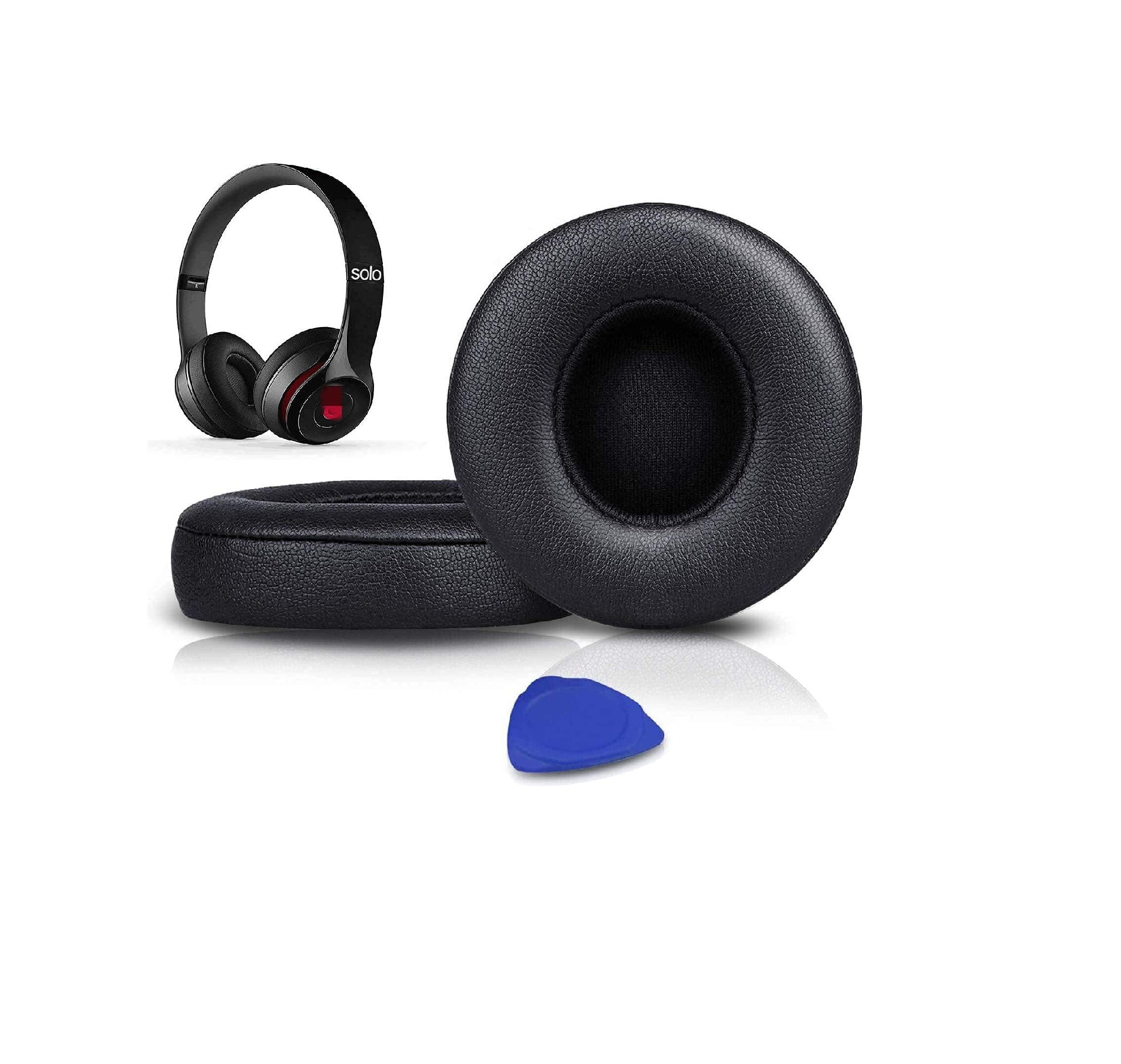 SoloWIT Earpads for Beats Solo 3/Solo 2 On-Ear Headphones Black