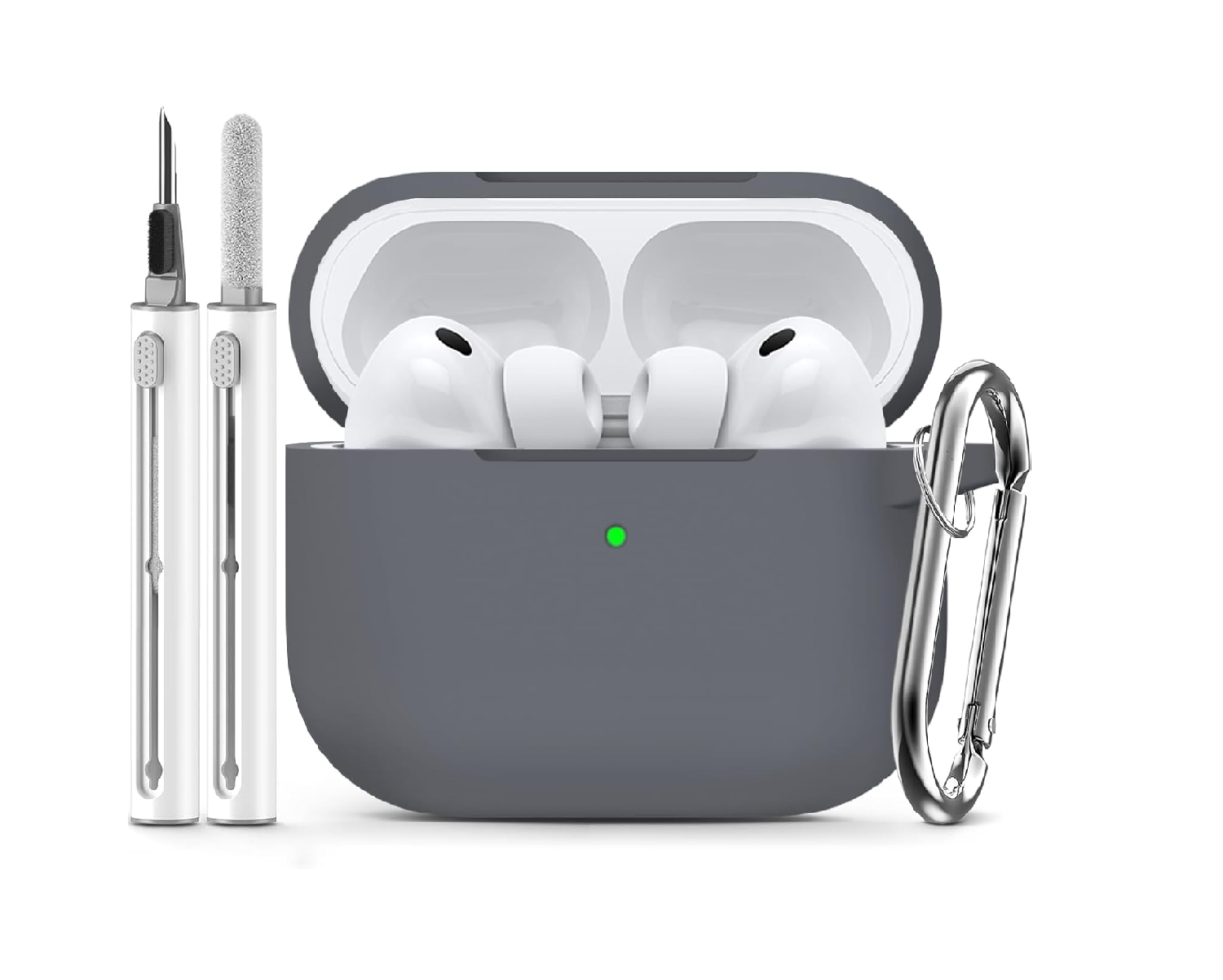 Inesore AirPods Pro 3 Case with Cleaning Kit Silicone Cover Black Protective