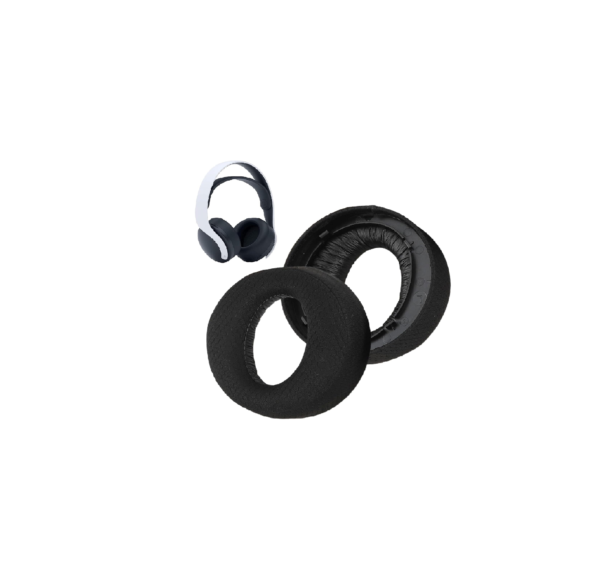 PS5 Pulse 3D Headset Replacement Ear Pads, Protein Leather, Black
