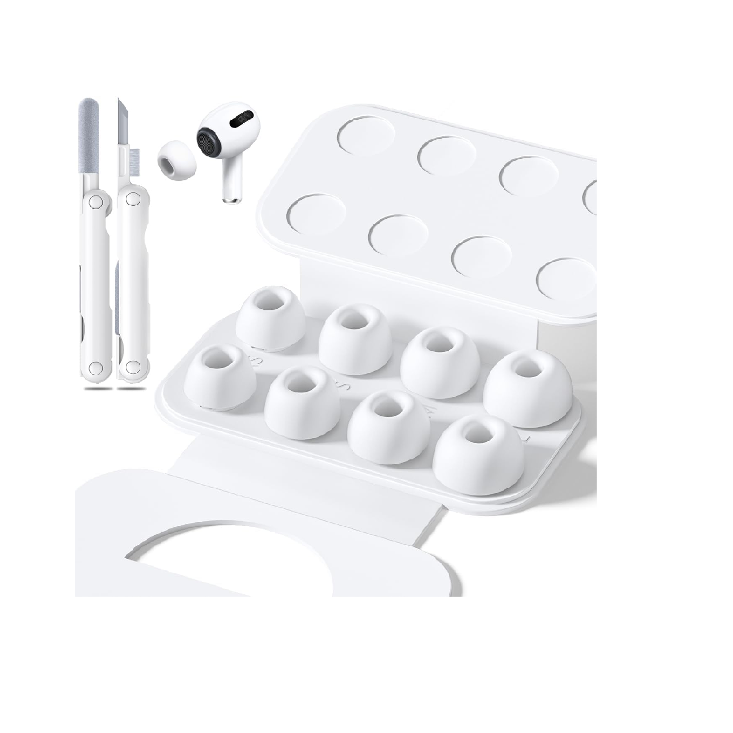 AirPods Pro Ear Tips 4 Pairs XS/S/M/L, Noise Reduction Silicone Tips