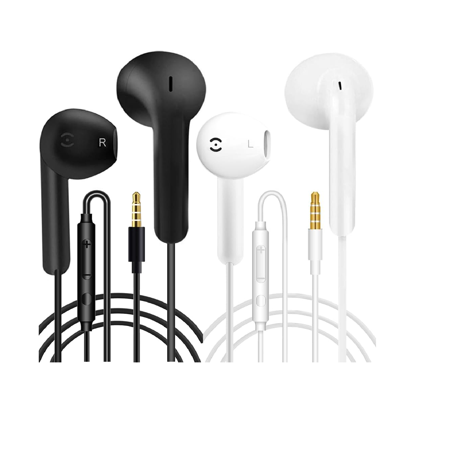 2 Pack Wired In-Ear Earphones with Mic Noise Isolating Remote Control (69 chars)