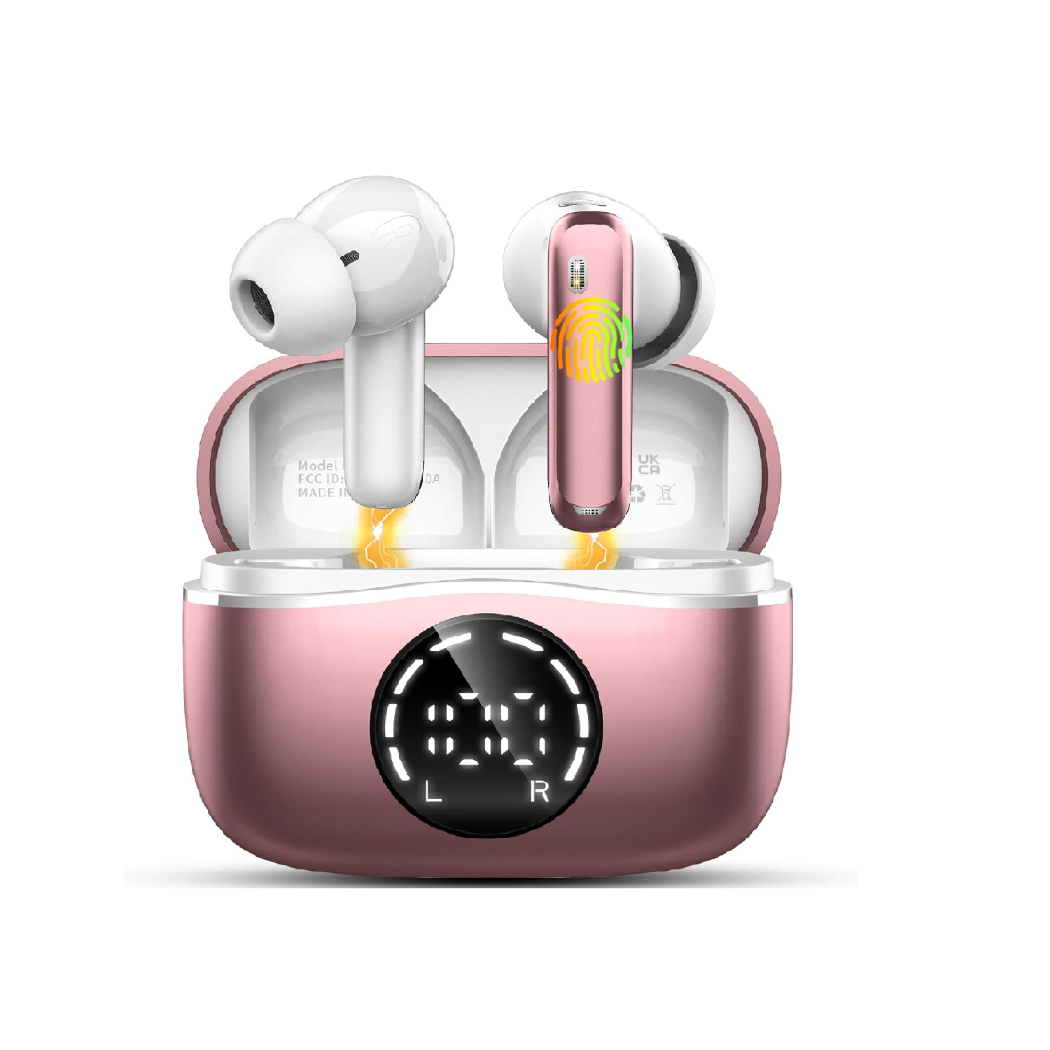 Bluetooth 5.4 Wireless Earbuds, 50H Playtime, ENC Mic, IP7 Waterproof