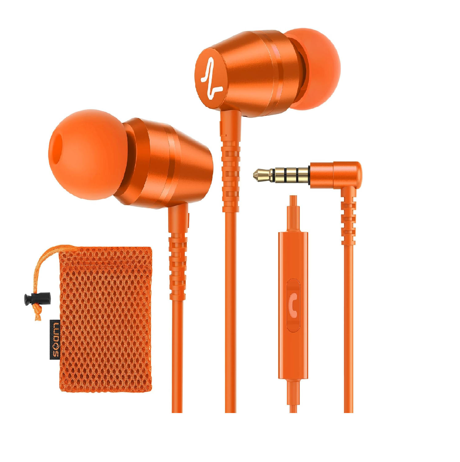 Ludos OMNITONE Wired Earbuds with Mic | Noise Isolating 3.5mm Jack, 5Y