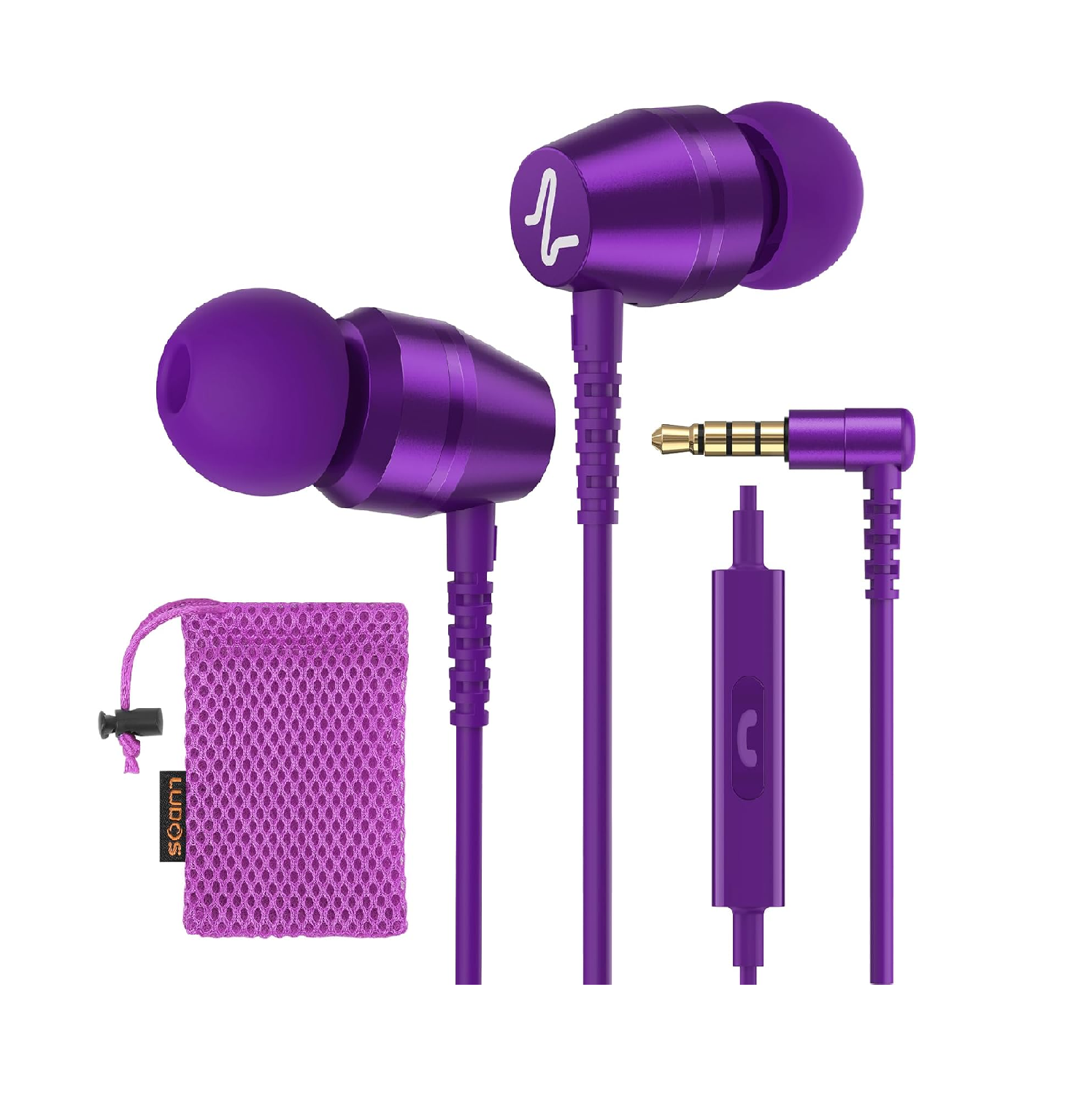 Ludos OMNITONE Wired Earbuds with Mic | Noise Isolating 3.5mm Jack, 5Y