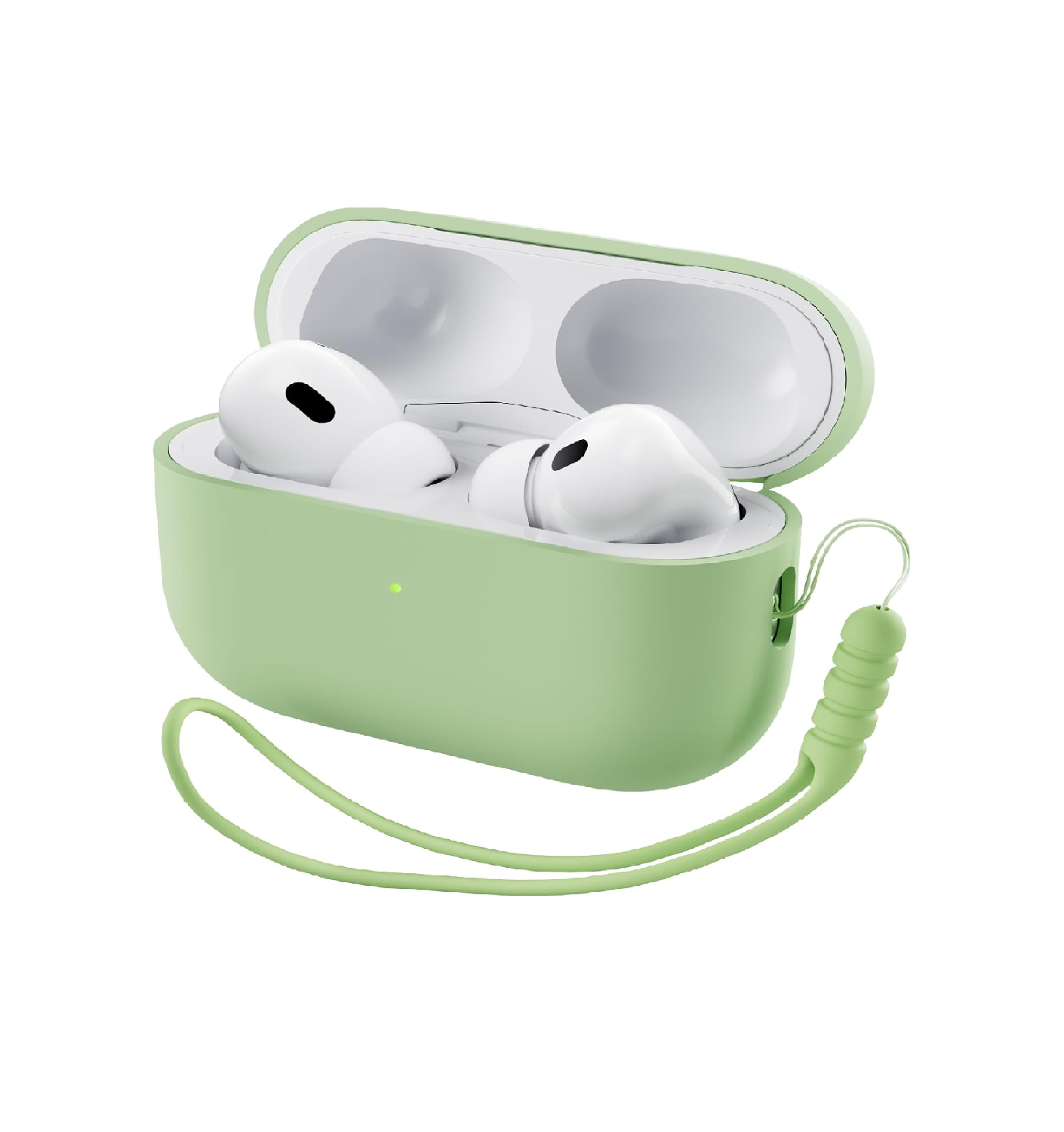 ORNARTO AirPods Pro 2 Case, Liquid Silicone Cover with Lanyard Pink