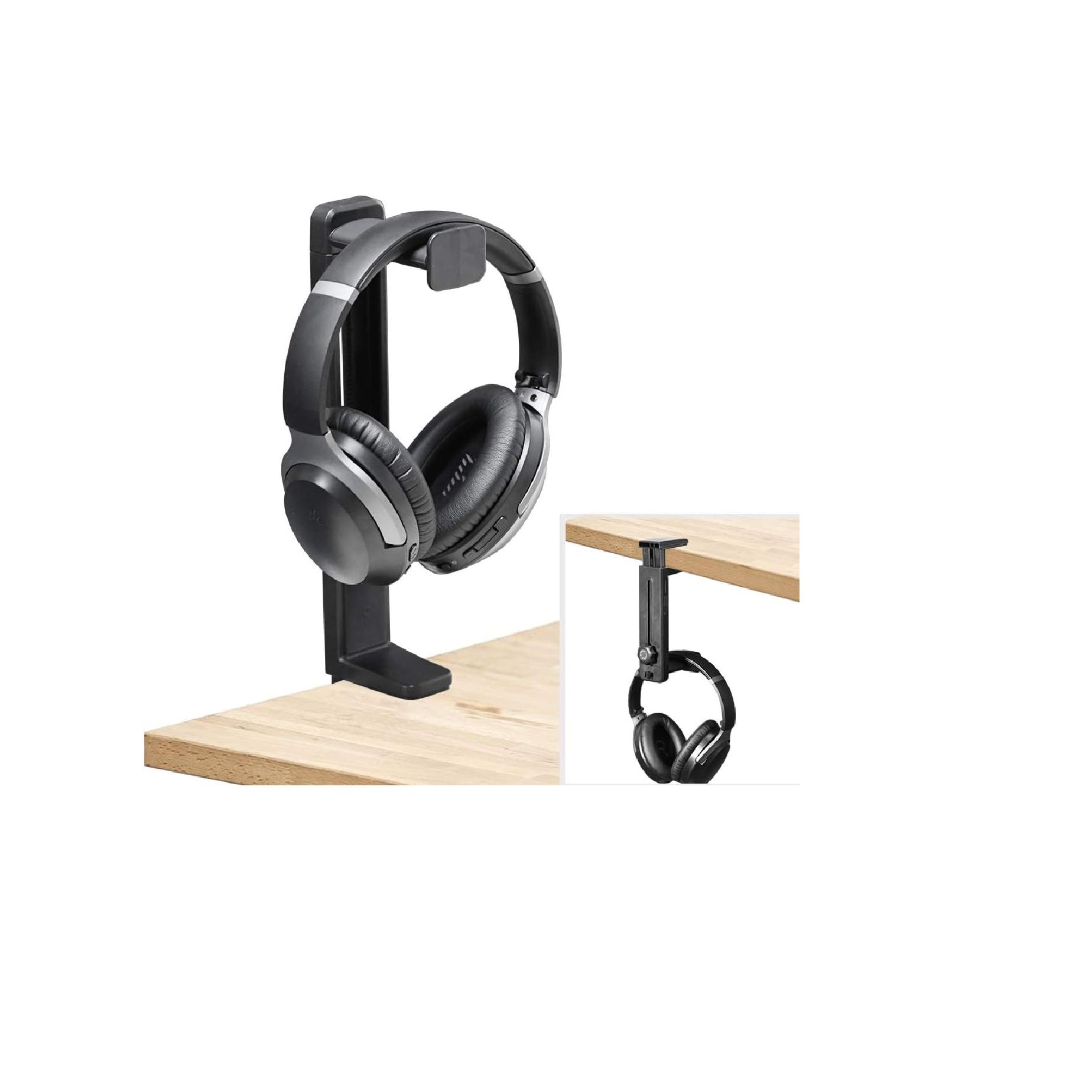 NEETTO HS906 2-in-1 Headphone Stand & Hanger for Above or Under Desk