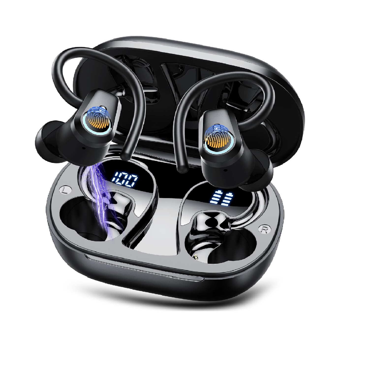 Wireless Earbuds Bluetooth 5.3 ENC Mic 50H LED Display Sport IP7 Earbuds