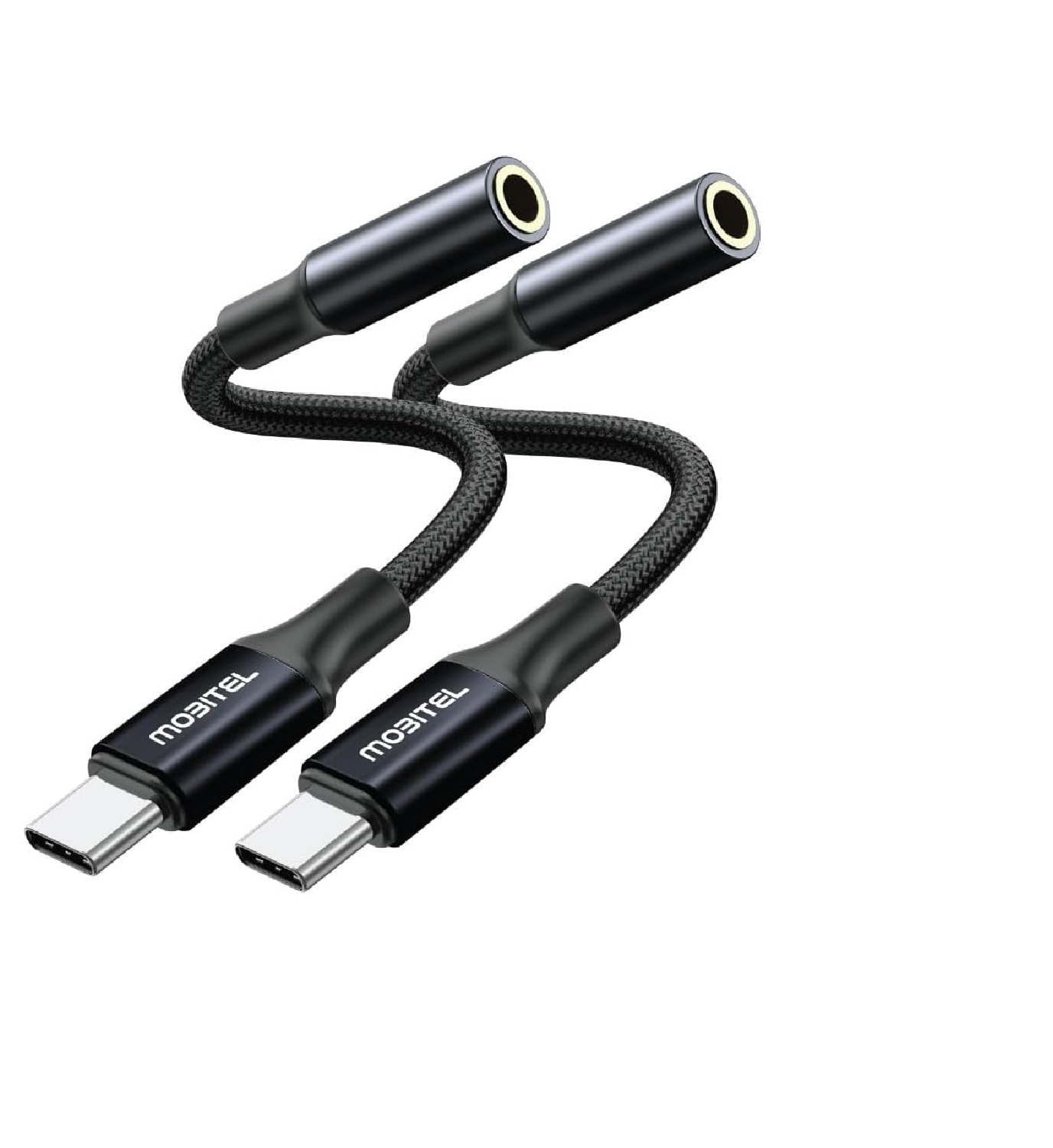 Mobitel USB C to 3.5mm Headphone Adapter with Hi-Fi DAC & Mic Support