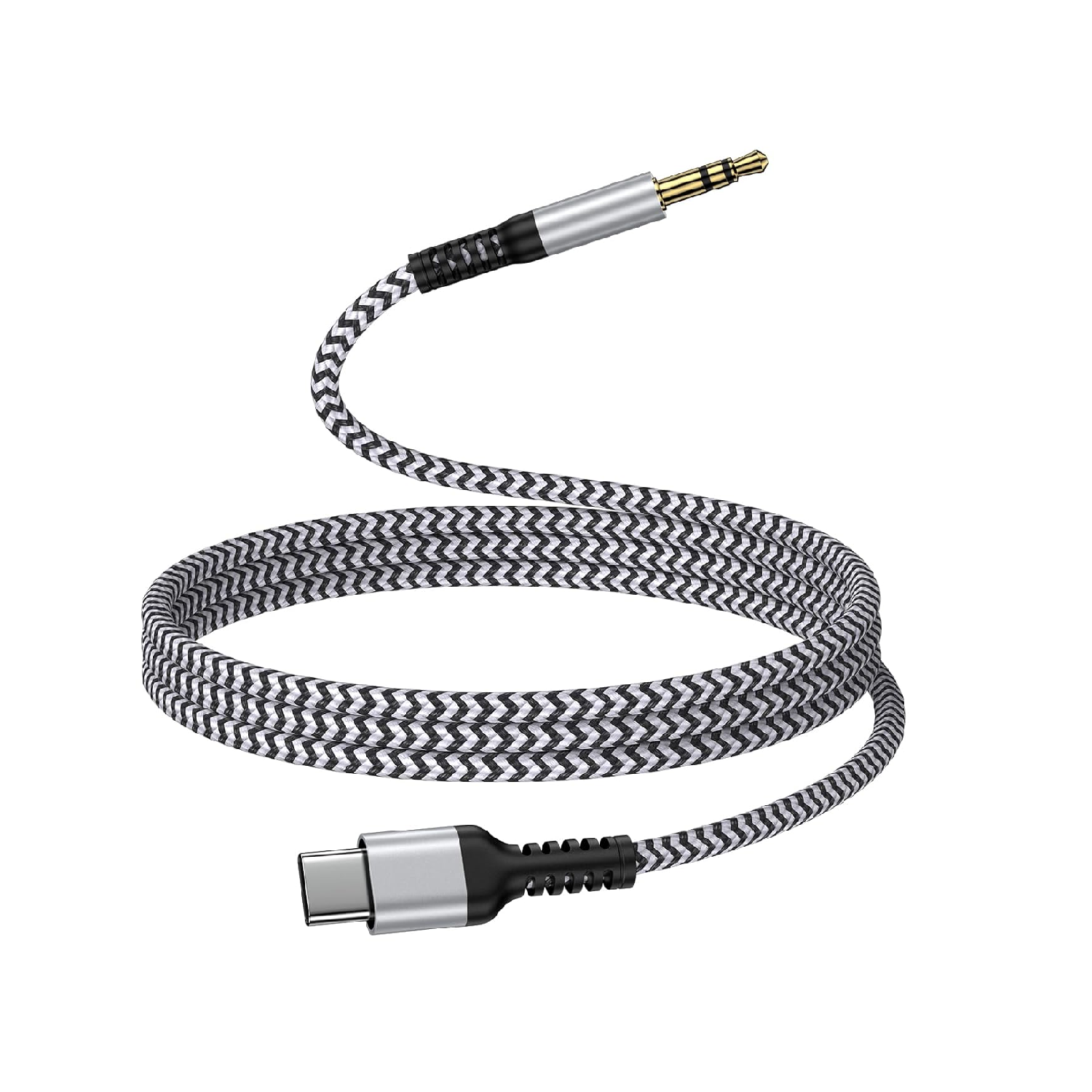 USB-C to 3.5mm Aux Cable for iPhone 17/16/15 & Samsung Car Audio