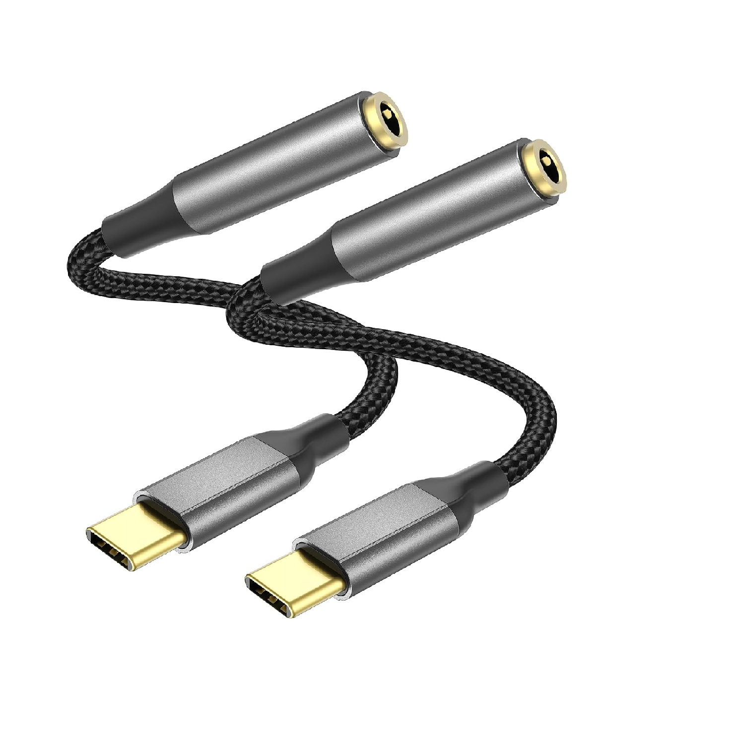 USB C to 3.5mm Audio Adapter, HiFi DAC Headphone Jack Converter 2 Pack