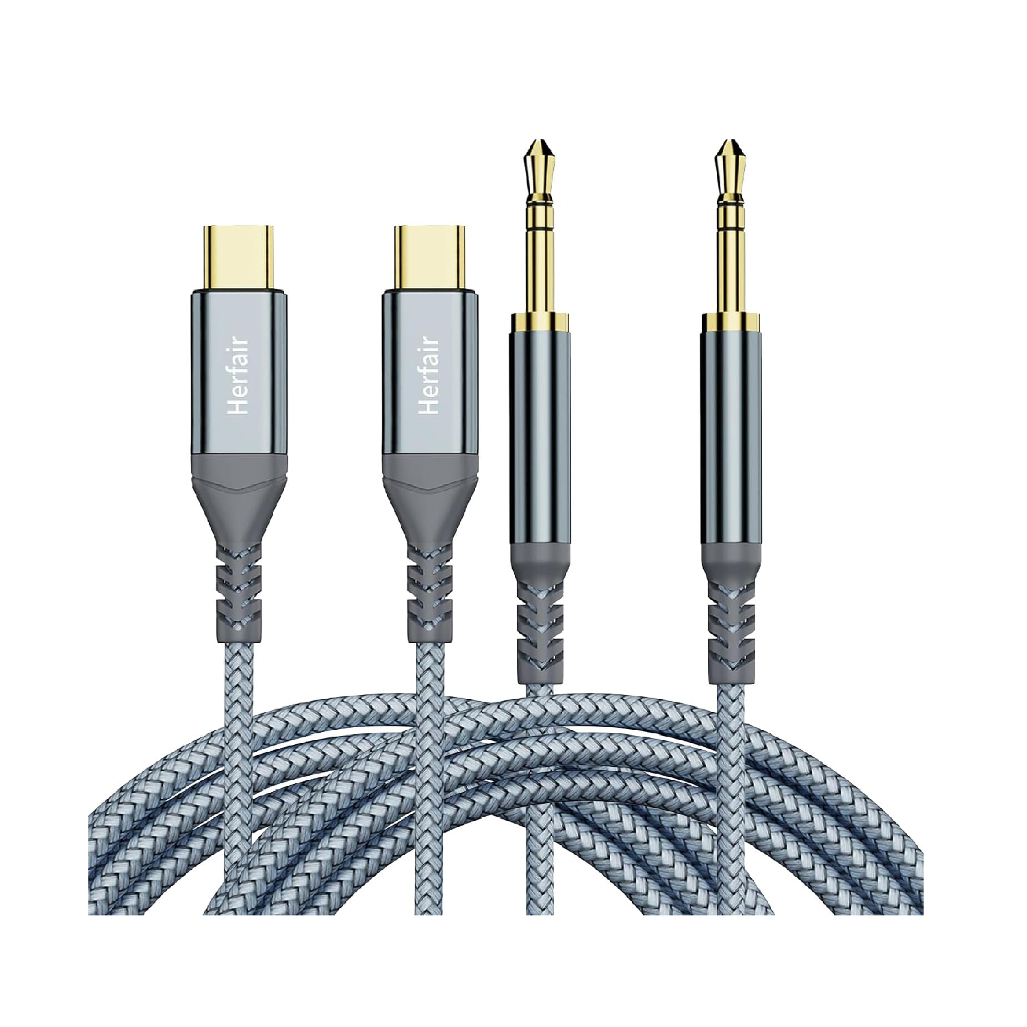 Premium USB-C to 3.5mm AUX Audio Cable 1.2M for Car Stereo, Headphones, Speakers & Smartphones Compatible with Galaxy, iPad & Huawei