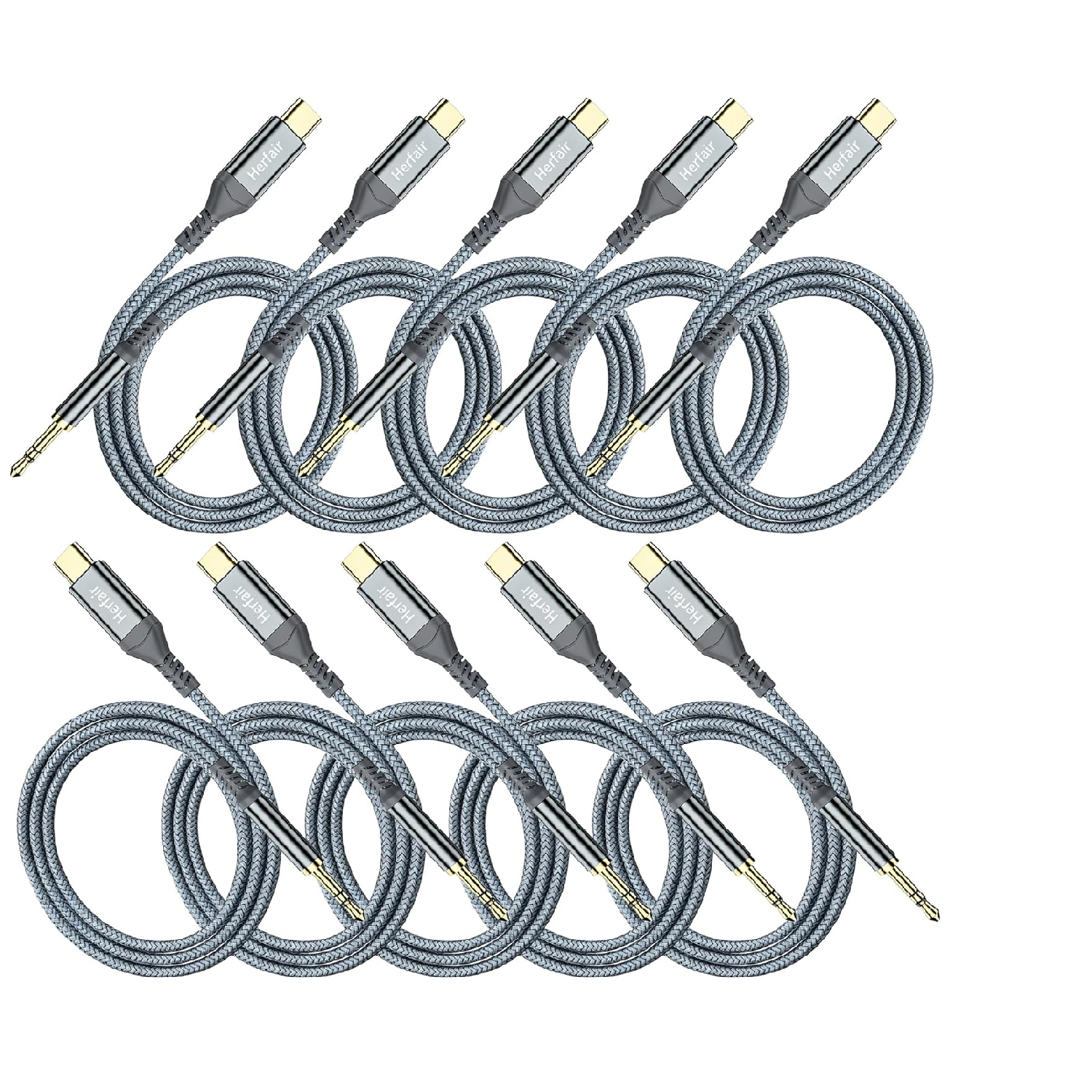 USB-C to 3.5mm AUX Audio Cable 1.2M for Car Stereo & Headphones