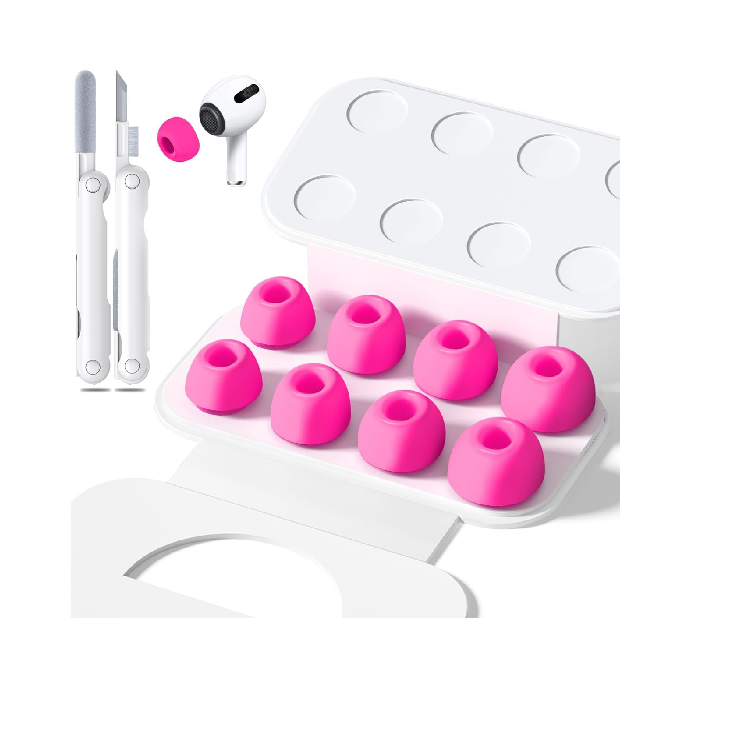 AirPods Pro Ear Tips 4 Pairs XS/S/M/L, Noise Reduction Silicone Tips