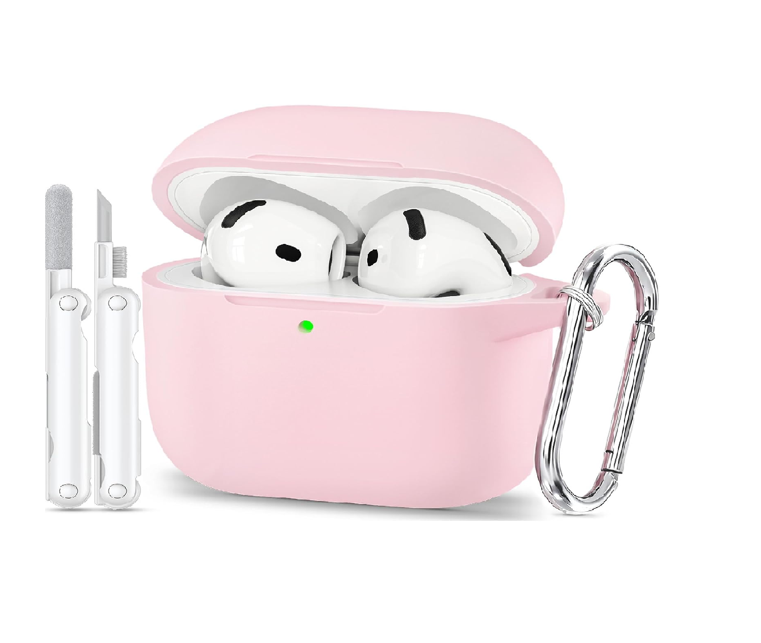 AirPods 4 Case Cover 2024, Silicone with Cleaner Kit & Keychain