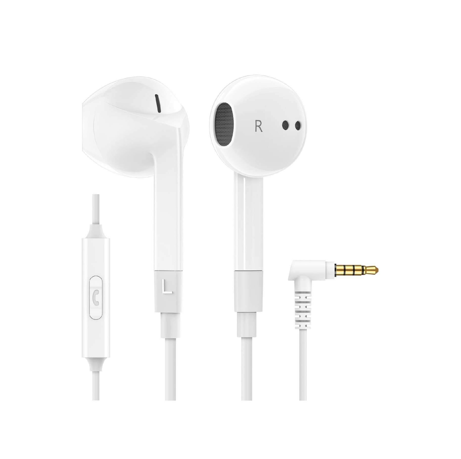Ludos FEROX Wired Earbuds, In-Ear Headphones with Mic, Noise Isolation, 3.5mm Jack, 5Y Warranty (Black