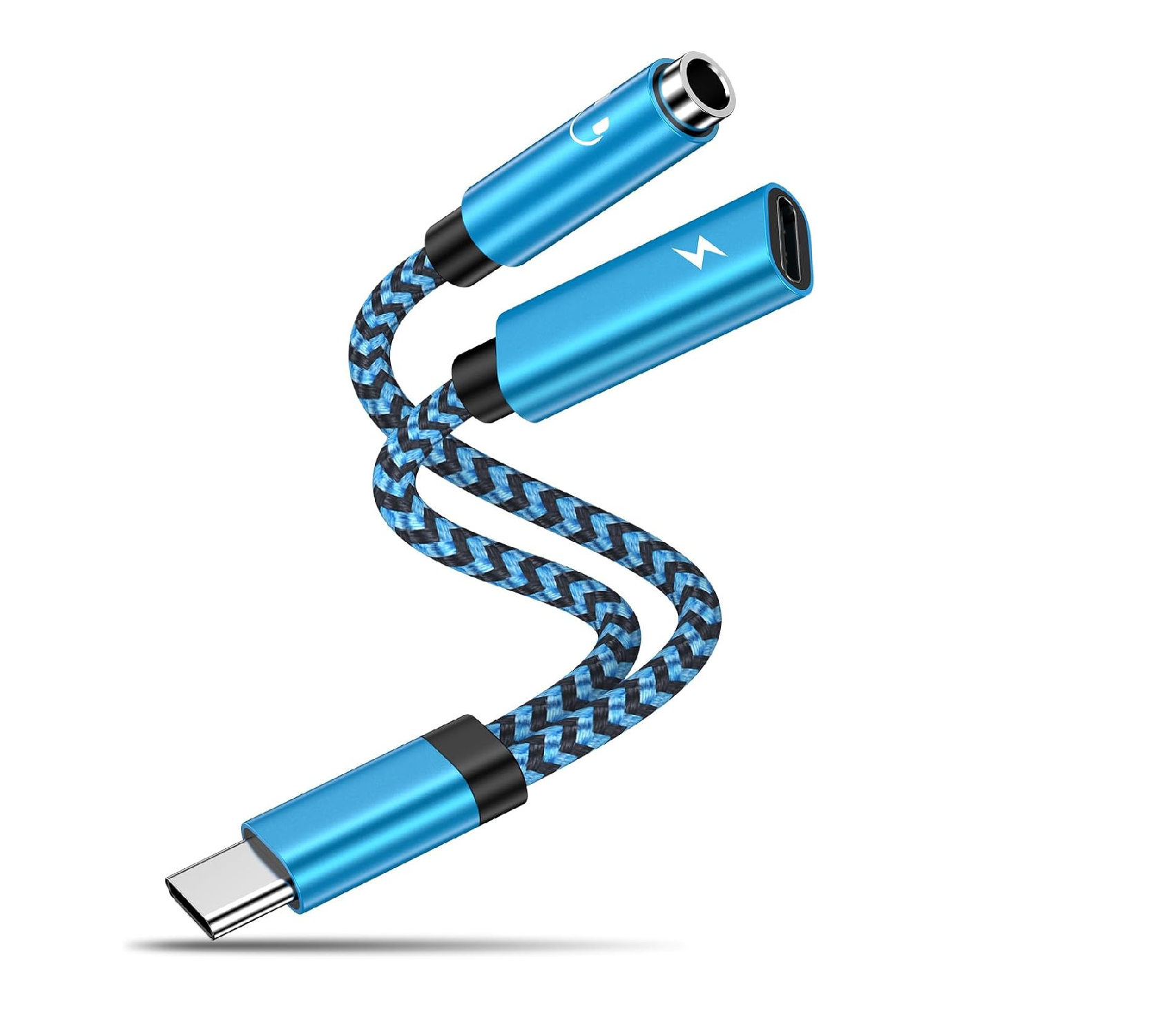 USB-C to 3.5mm Headphone + Charging Adapter 2-in-1 for Samsung iPhone