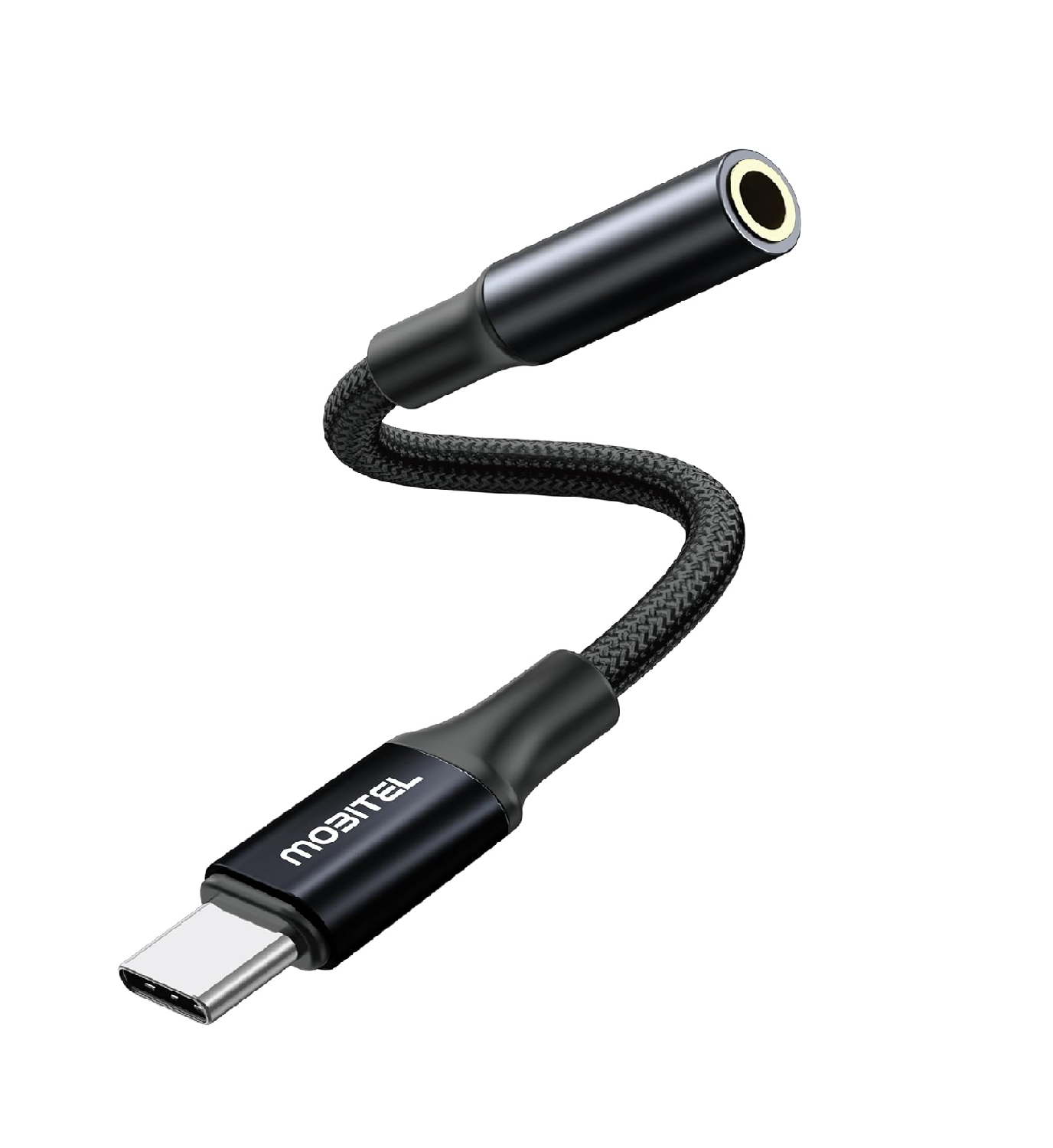 Mobitel USB C to 3.5mm Headphone Adapter with Hi-Fi DAC & Mic Support