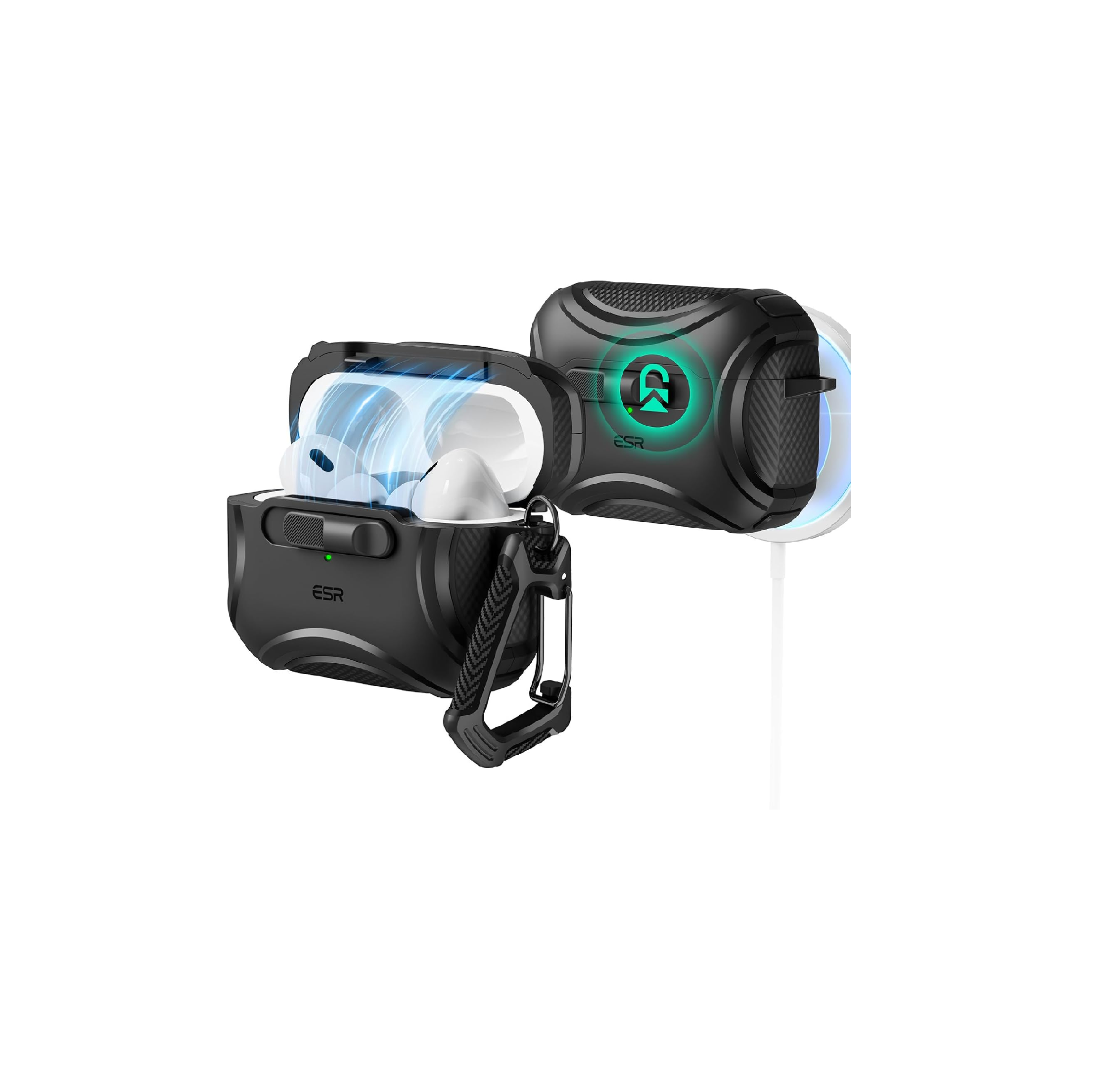 ESR AirPods Pro 2 Case MagSafe Lock Shockproof Black 2023
