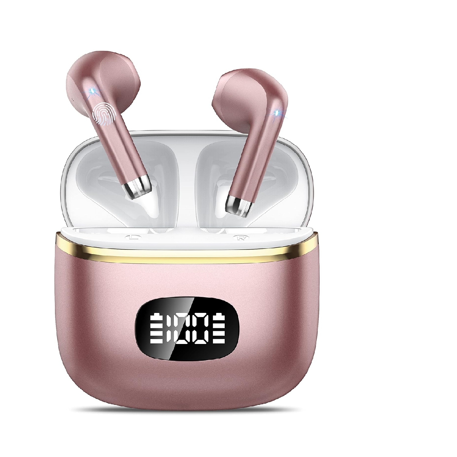 Bluetooth 5.3 Earbuds ENC Noise Canceling HiFi Stereo 40H Playtime