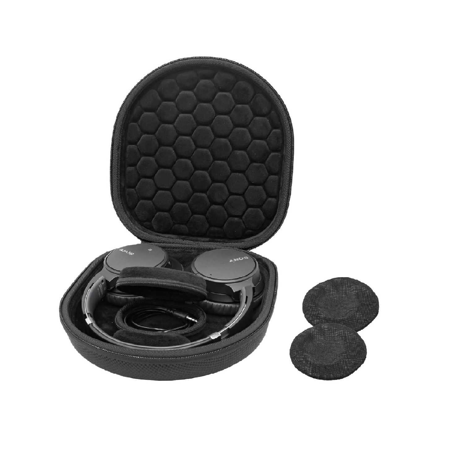 ProCase Hard Carrying Case for Sony & Bose Headphones, Black Travel Bag