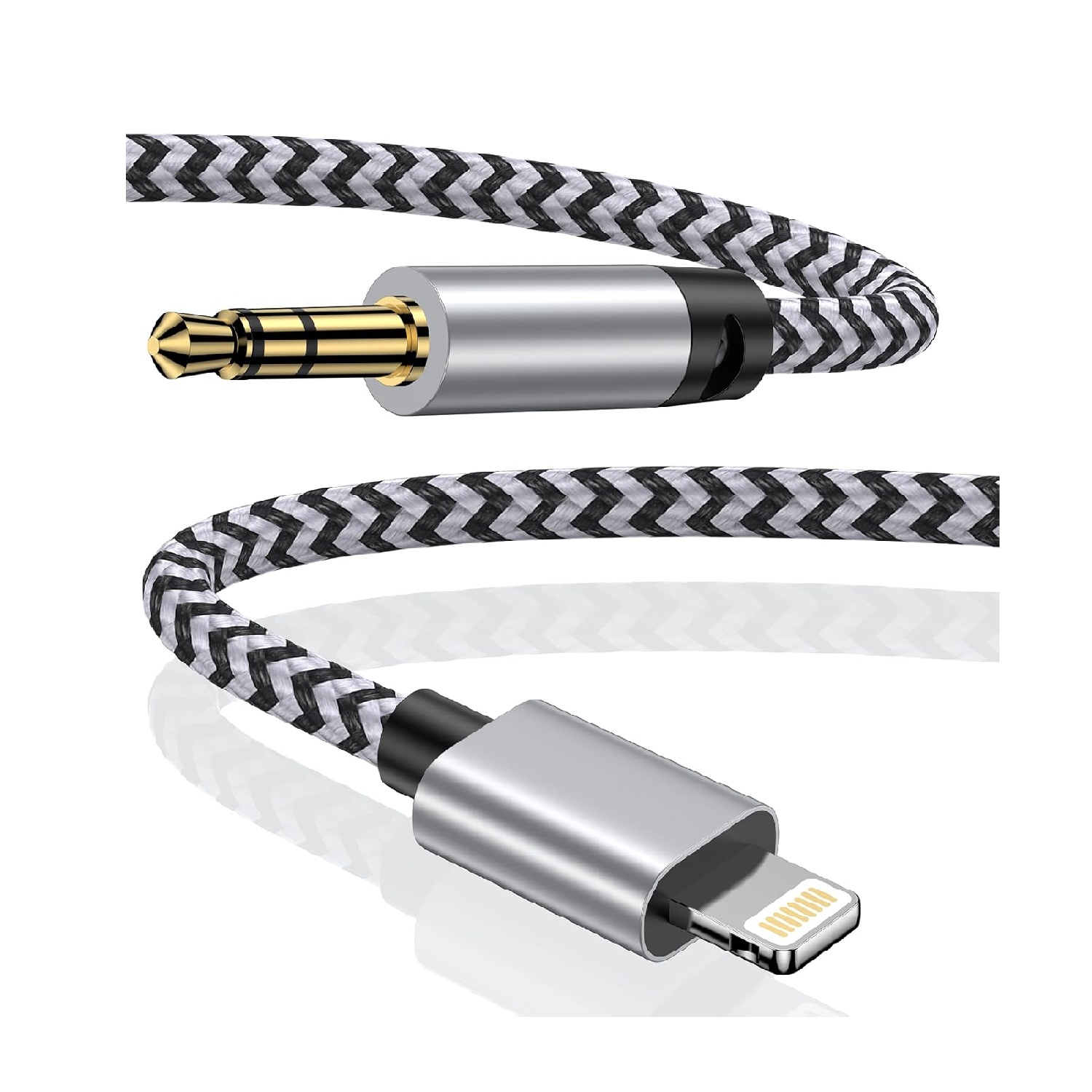 1M Lightning to Aux Cable for iPhone Car Stereo & Headphones