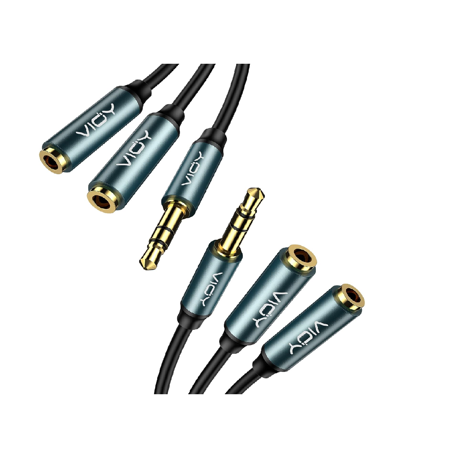 VIOY 10 Pack 3.5mm Headphone Splitter Cable Dual Jack Adapter