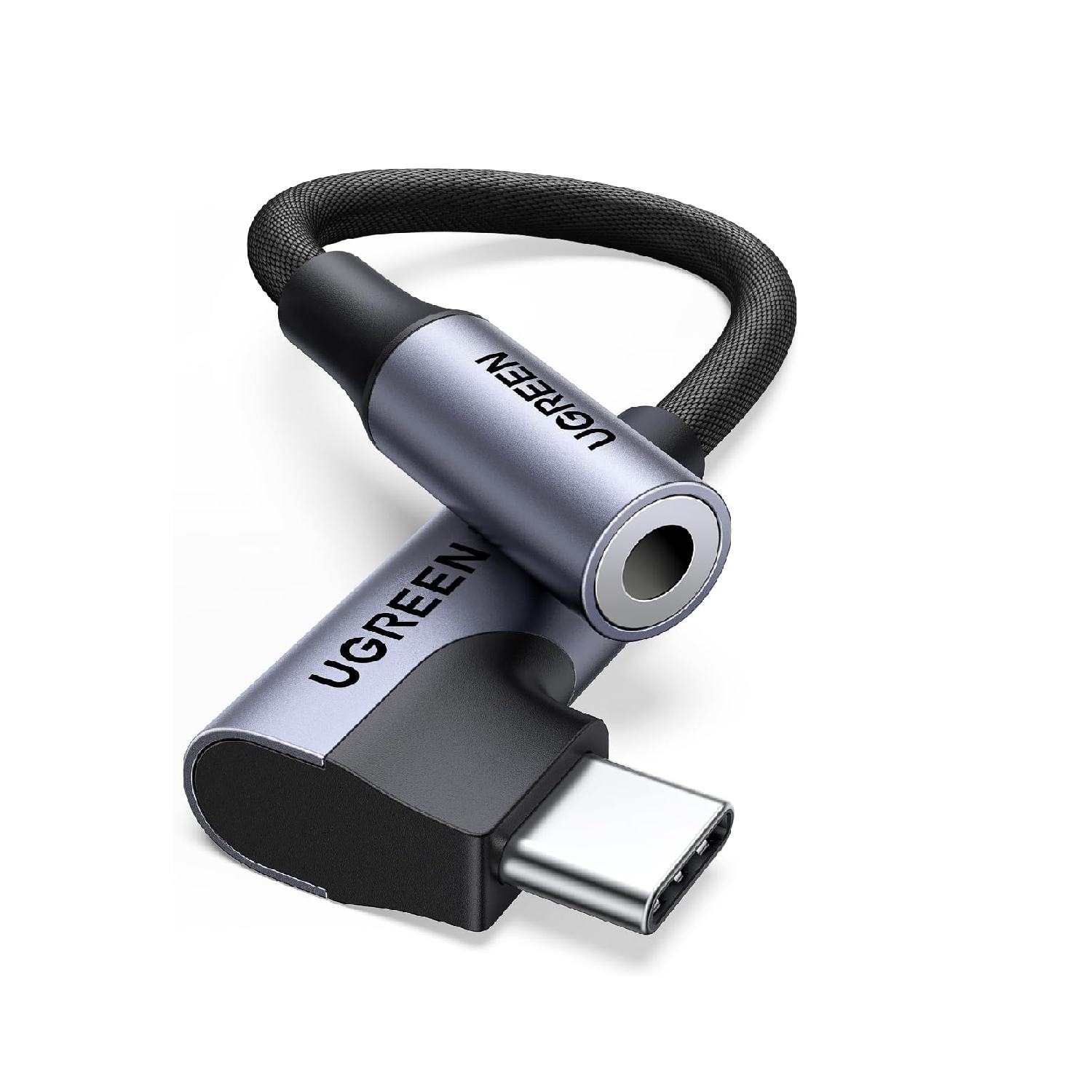 UGREEN USB-C to 3.5mm Adapter Angled DAC Hi-Fi Stereo Audio Cable