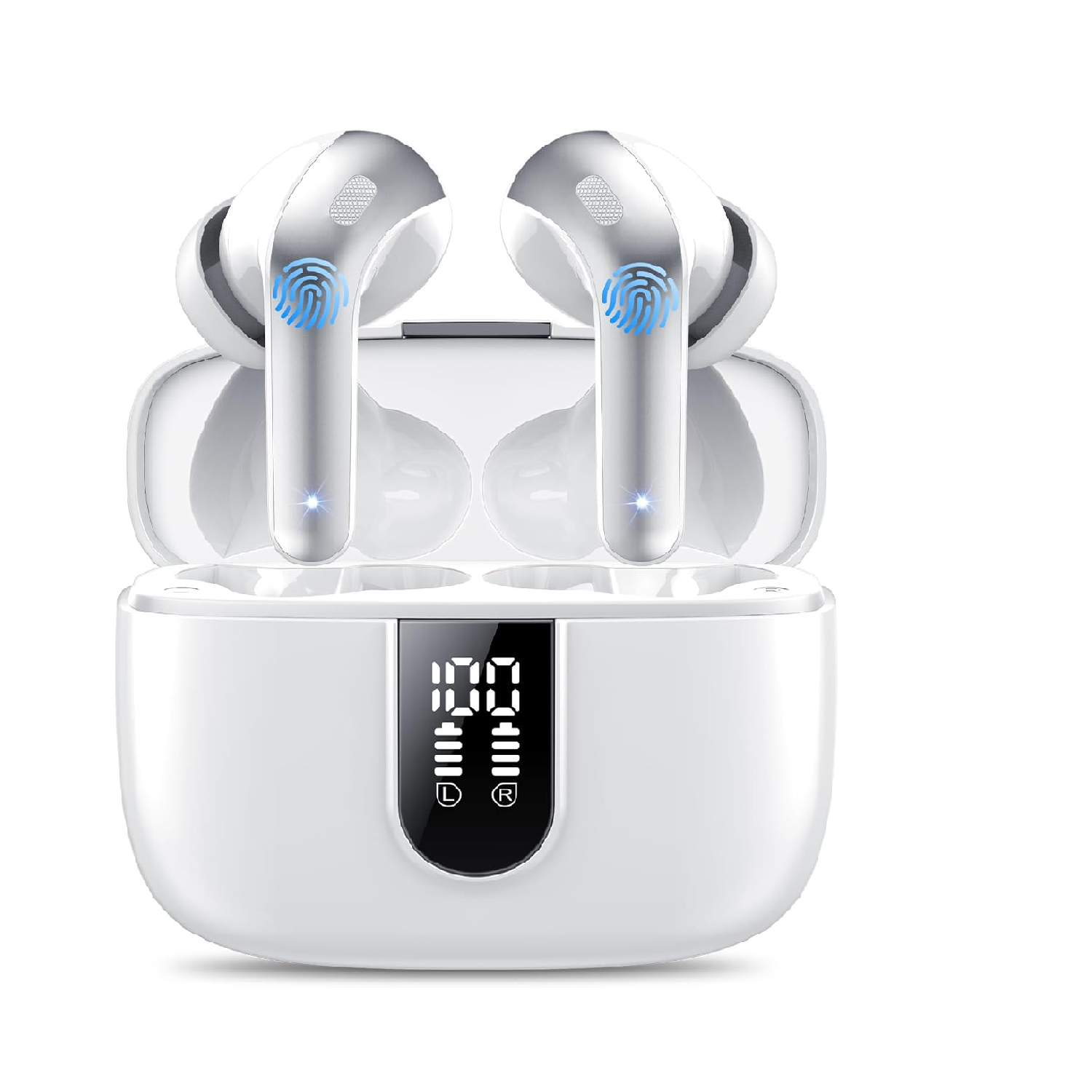 Bluetooth 5.3 Wireless Earbuds, 50H Playtime, ENC Noise Cancelling