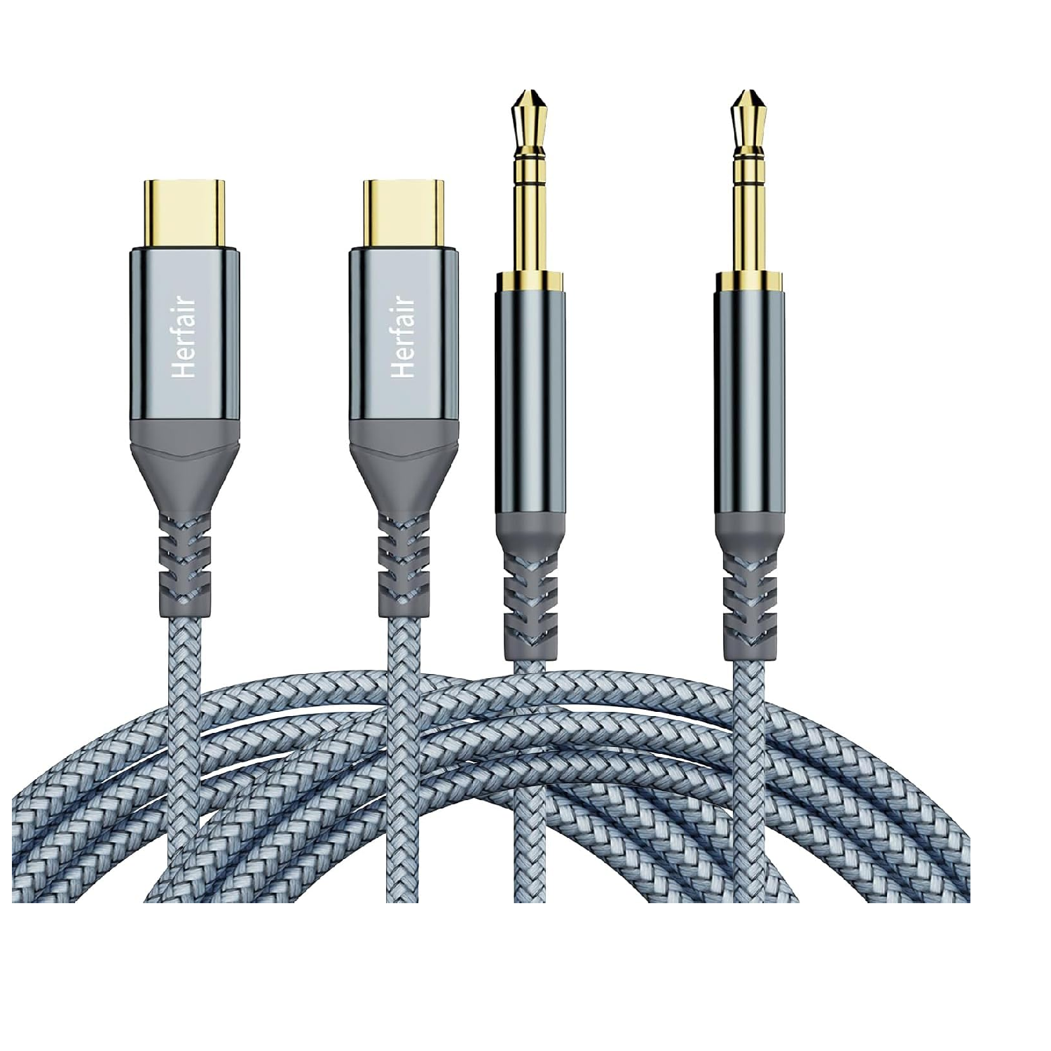 USB-C to 3.5mm AUX Audio Cable 1.2M for Car Stereo & Headphones