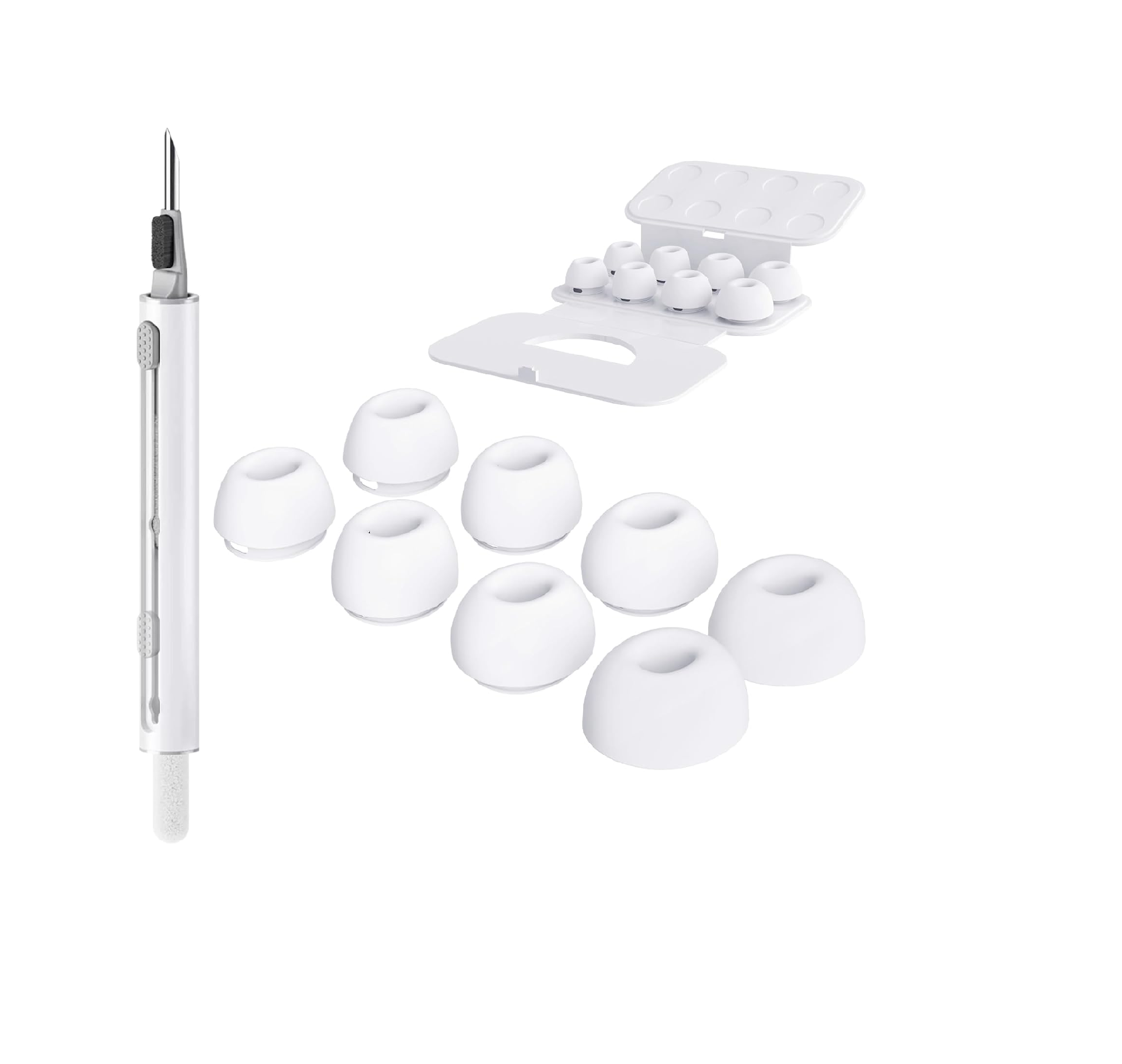 4 Pair AirPods Pro/Pro 2 Silicone Ear Tips with Cleaning Kit XS-XL