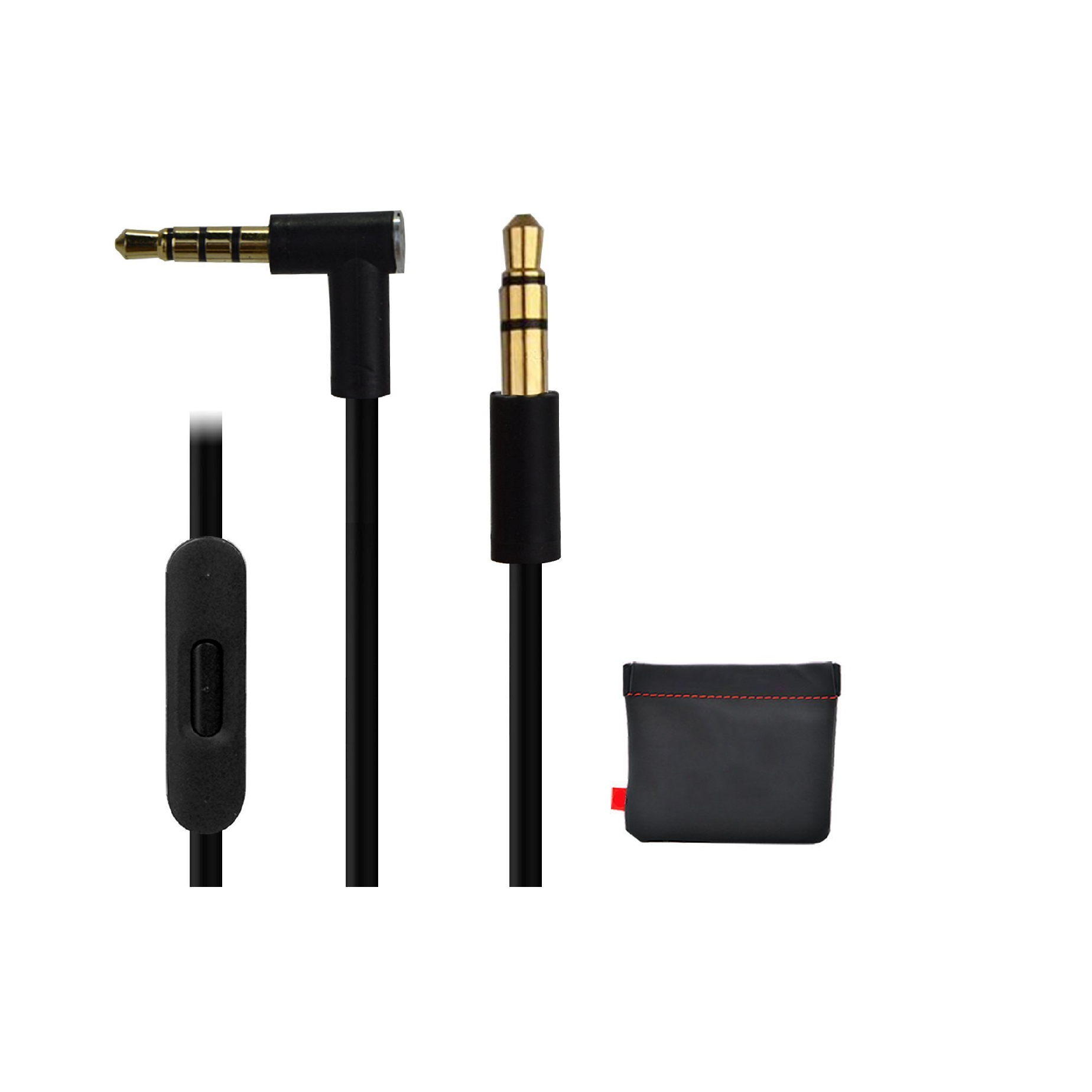 Replacement Audio Cable with Mic for Beats Solo HD Studio Pro Black