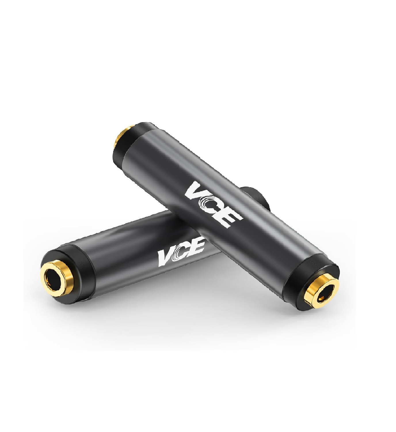 VCE 3.5mm Female to Female Audio Adapter, Gold Plated AUX Coupler