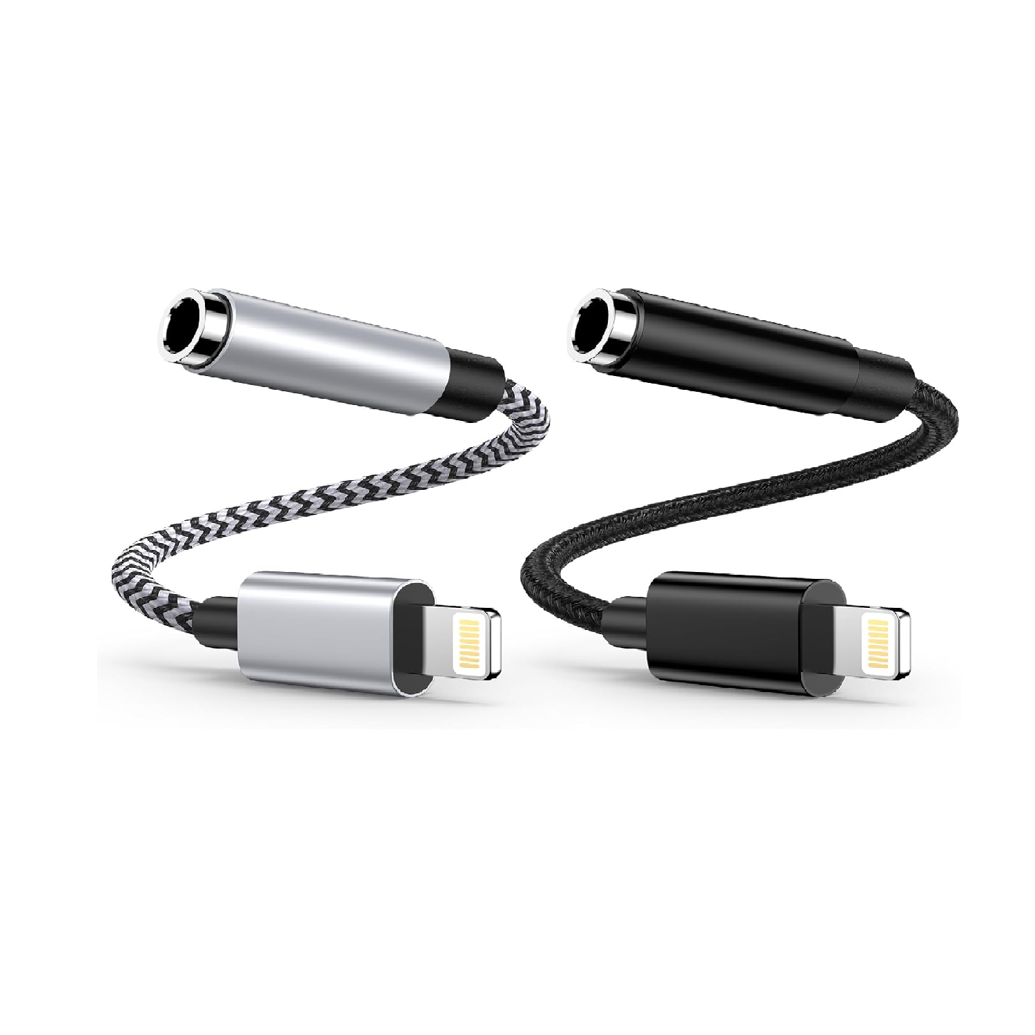 MFi Certified Lightning to 3.5mm Headphone Adapter for iPhone 2Pack
